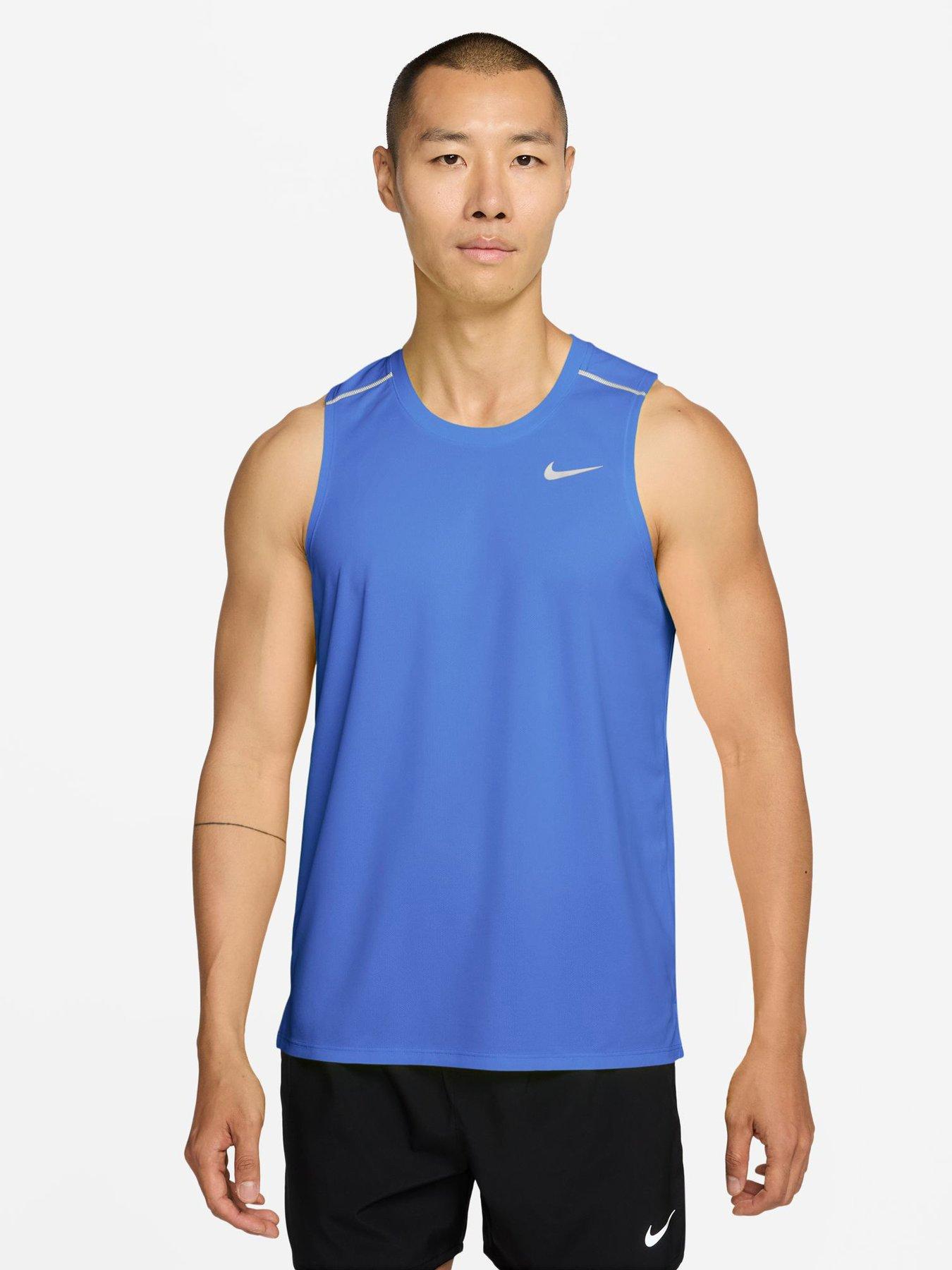 Nike Mens Running Miler Dri-Fit Tank - Blue