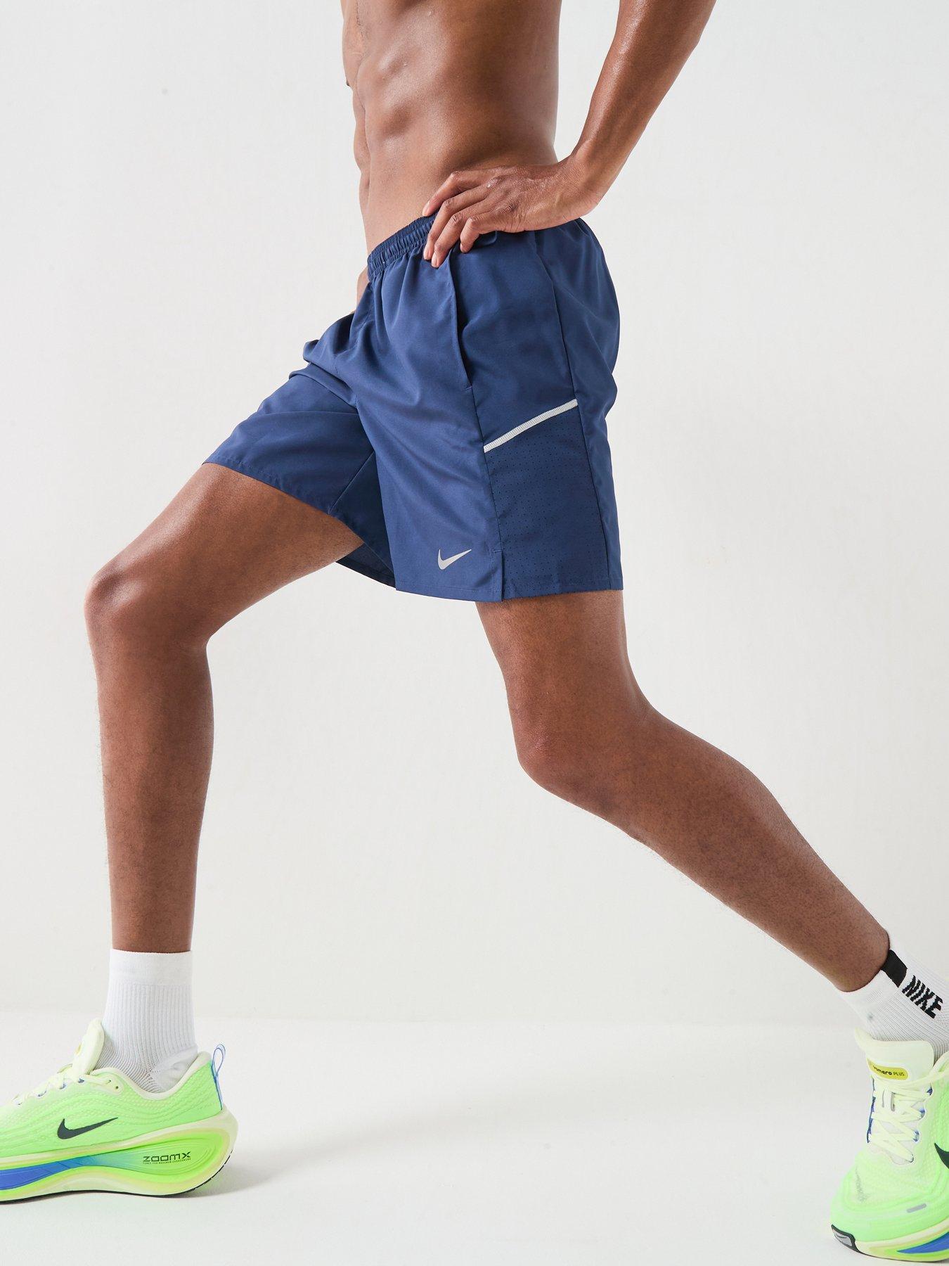 Nike Mens Running Miler Dri-Fit 7 Inch 2 In 1 Shorts - Navy
