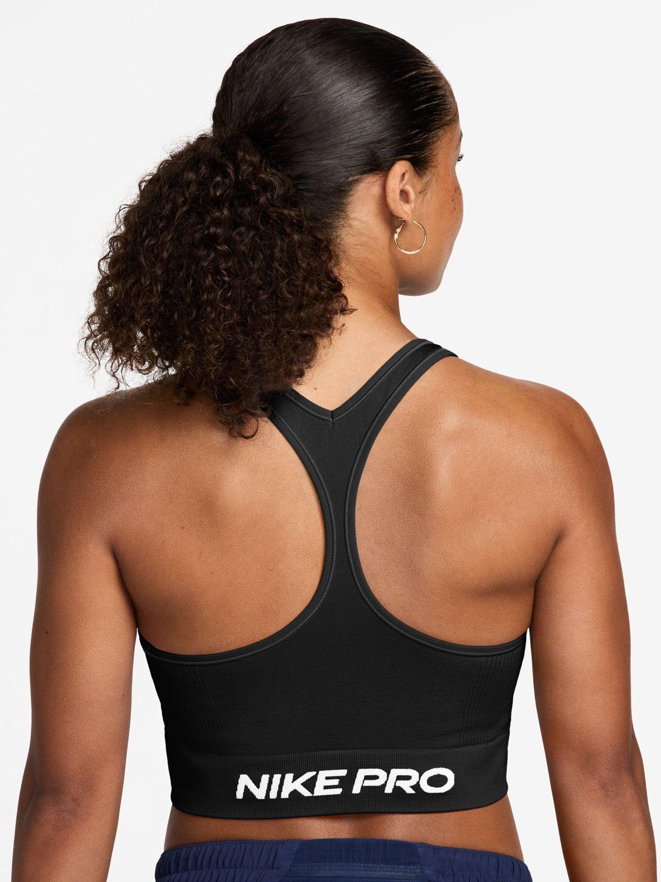 Image 2 of 3 of Nike Womens Training Pro Dri-FIT Seamless Tank - Black/White