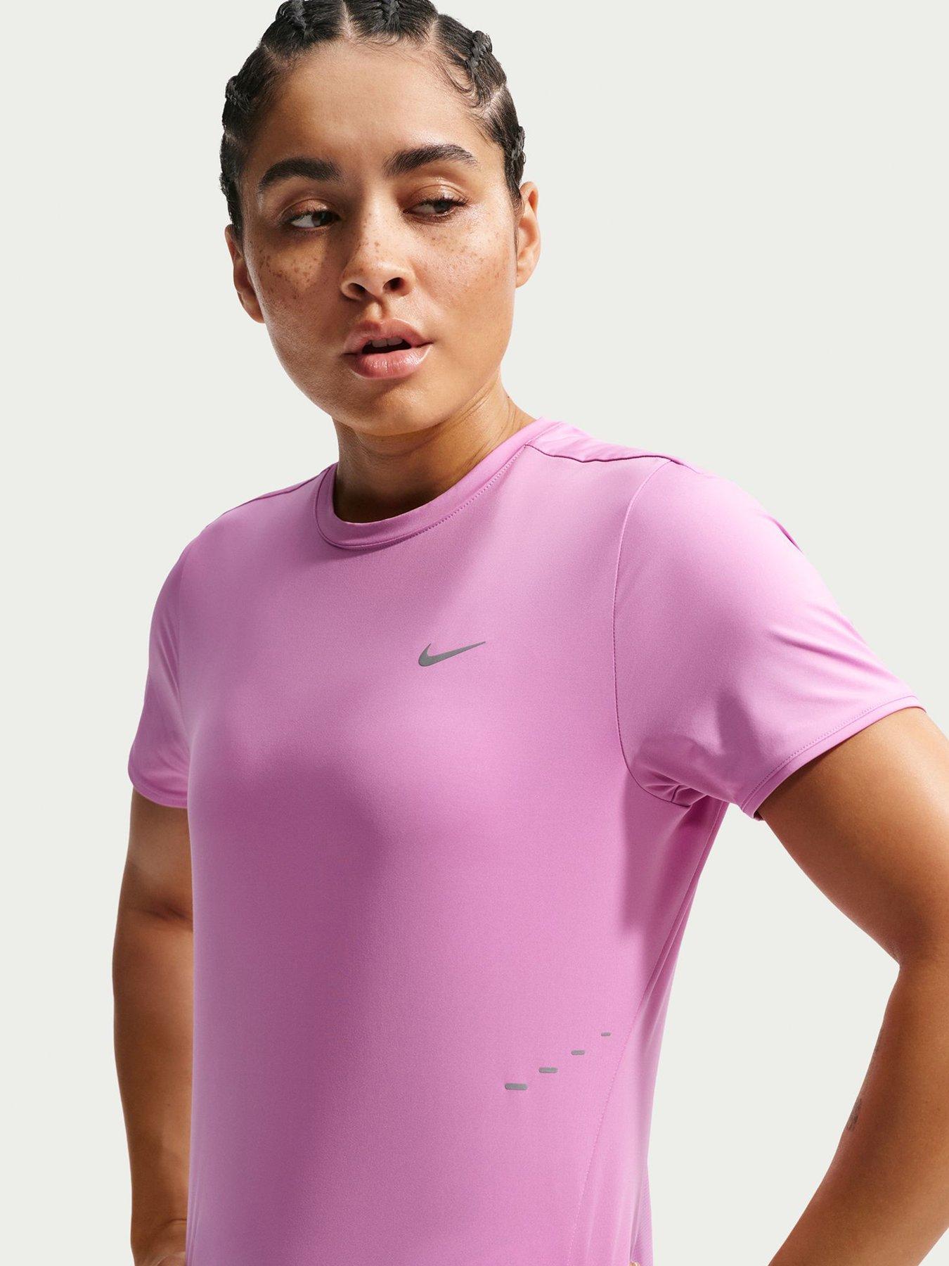 Nike Womens Running Dri-FIT Short Sleeve Top - Pink