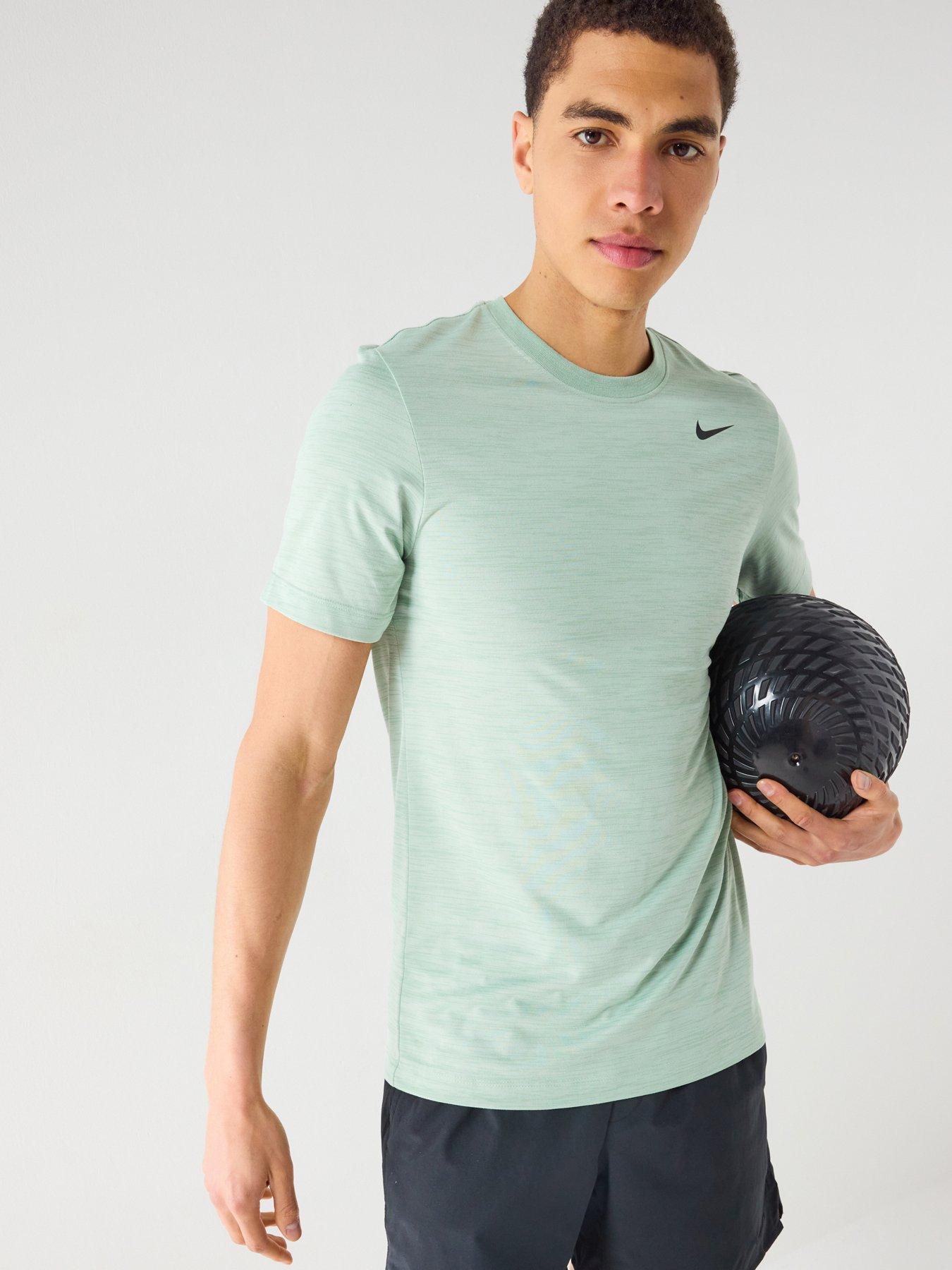 Nike Mens Training Dri-FIT Fitness T-Shirt, Steam/Pure/Black, Size 2Xl, Men