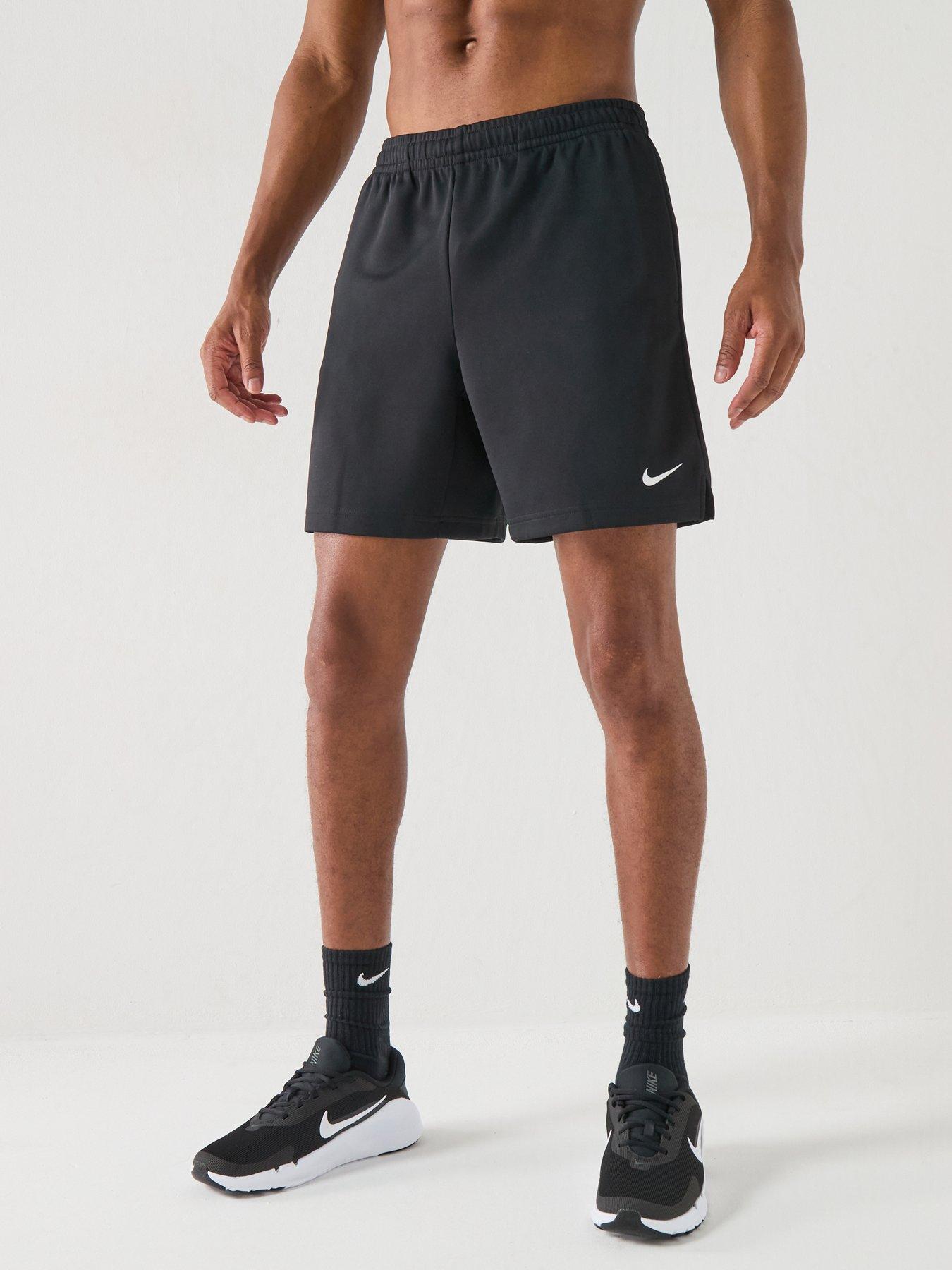 Nike Mens Training Dri-Fit 7 Inch Fleece Shorts - Black