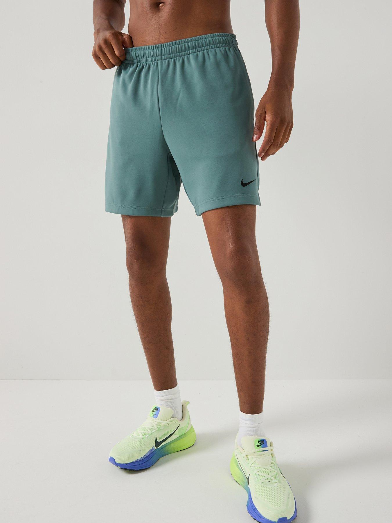 Nike Mens Training Dri-Fit 7 Inch Fleece Shorts - Green
