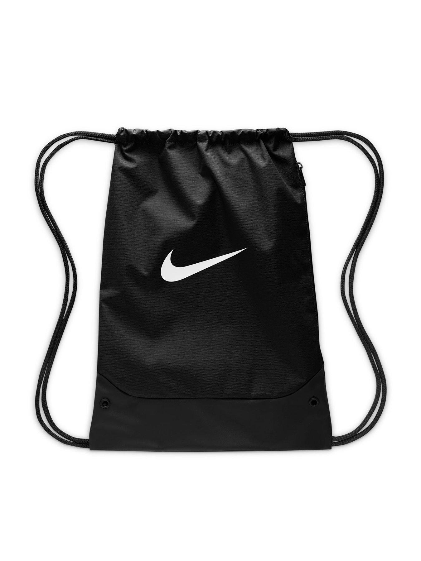 Nike Unisex Training Brasilia Gym Sack, Black/Black/White, Men