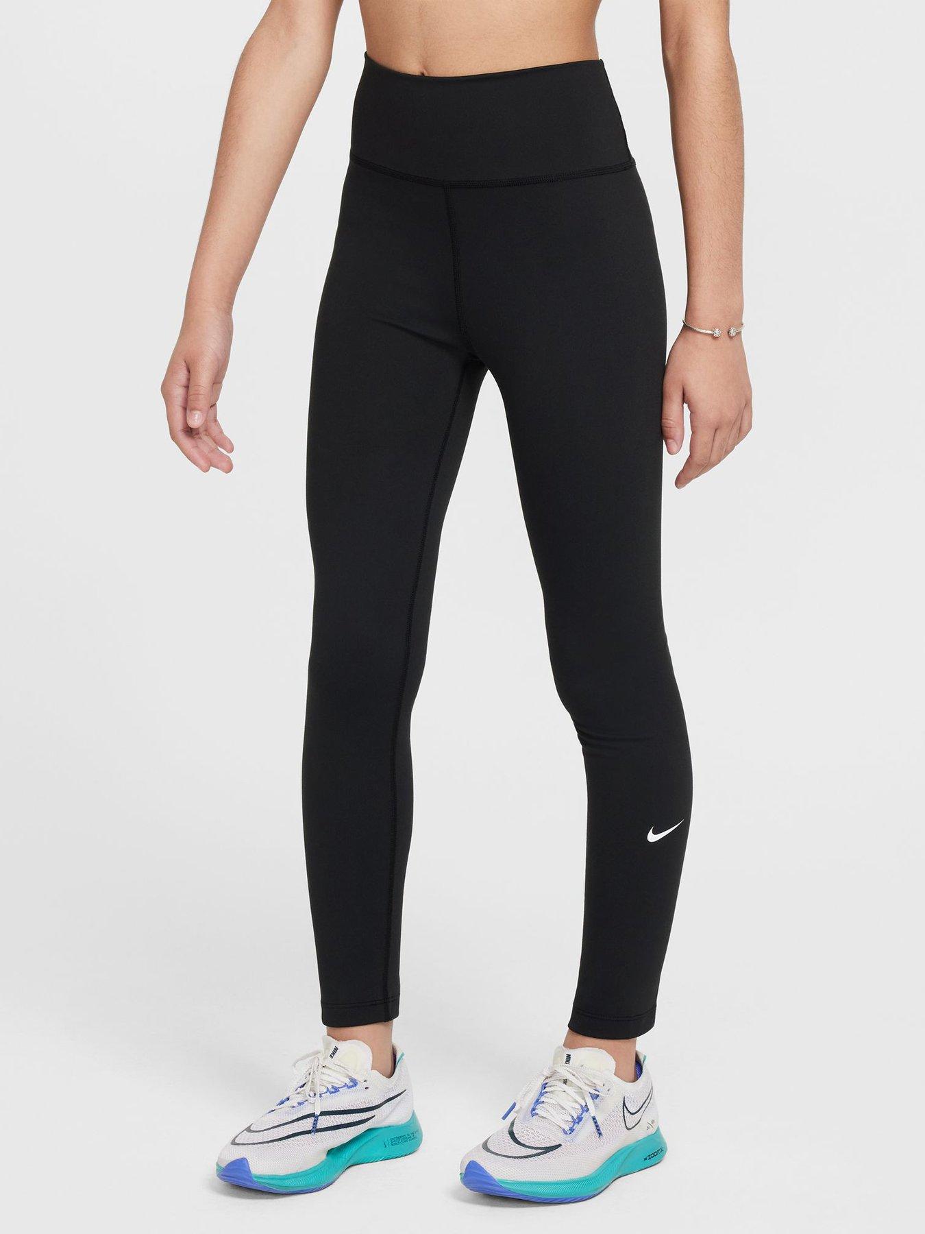 Nike Girls Dri-FIT Training High Waisted Leggings - Black