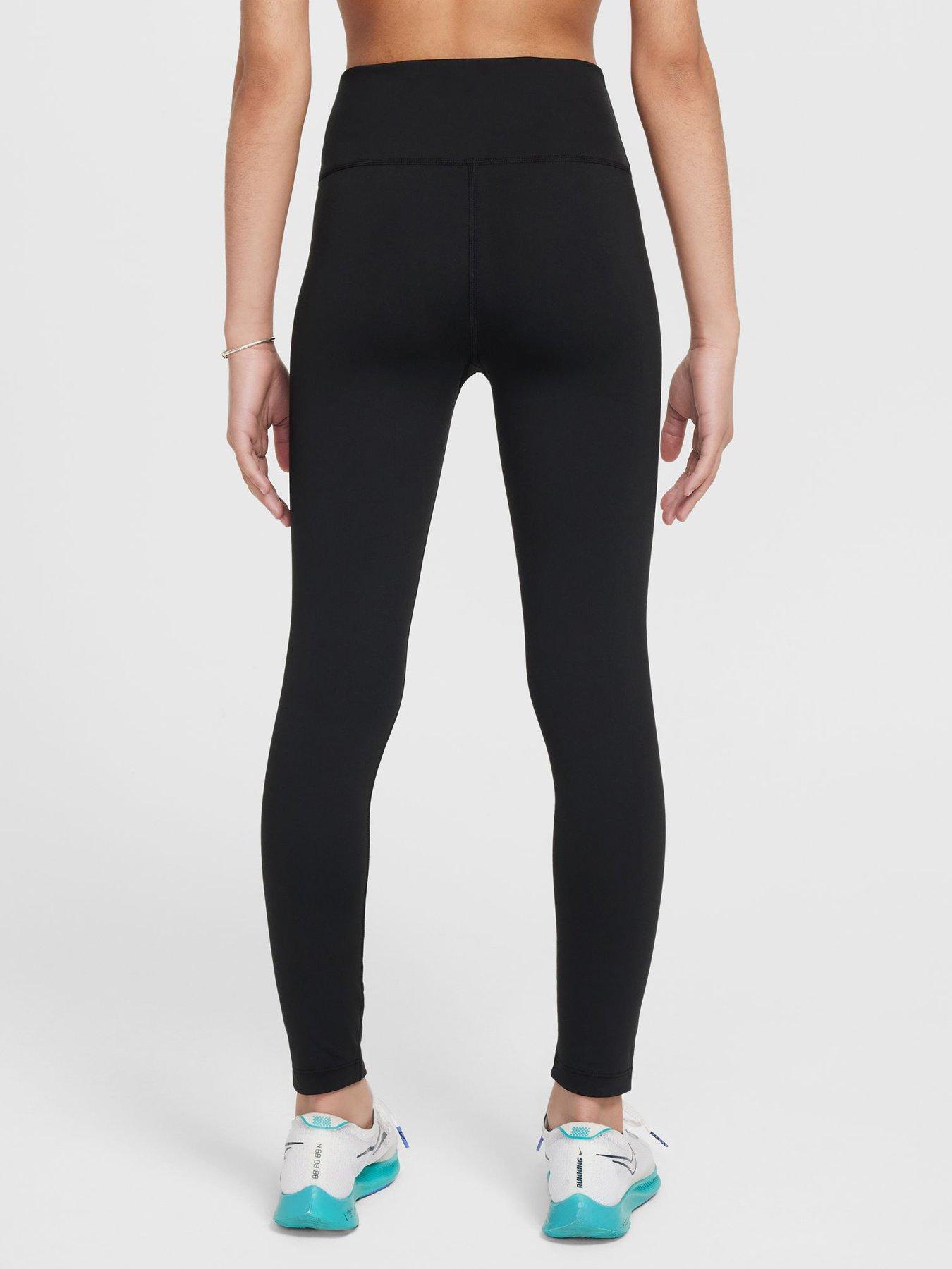 Image 2 of 4 of Nike Girls Dri-FIT Training High Waisted Leggings - Black