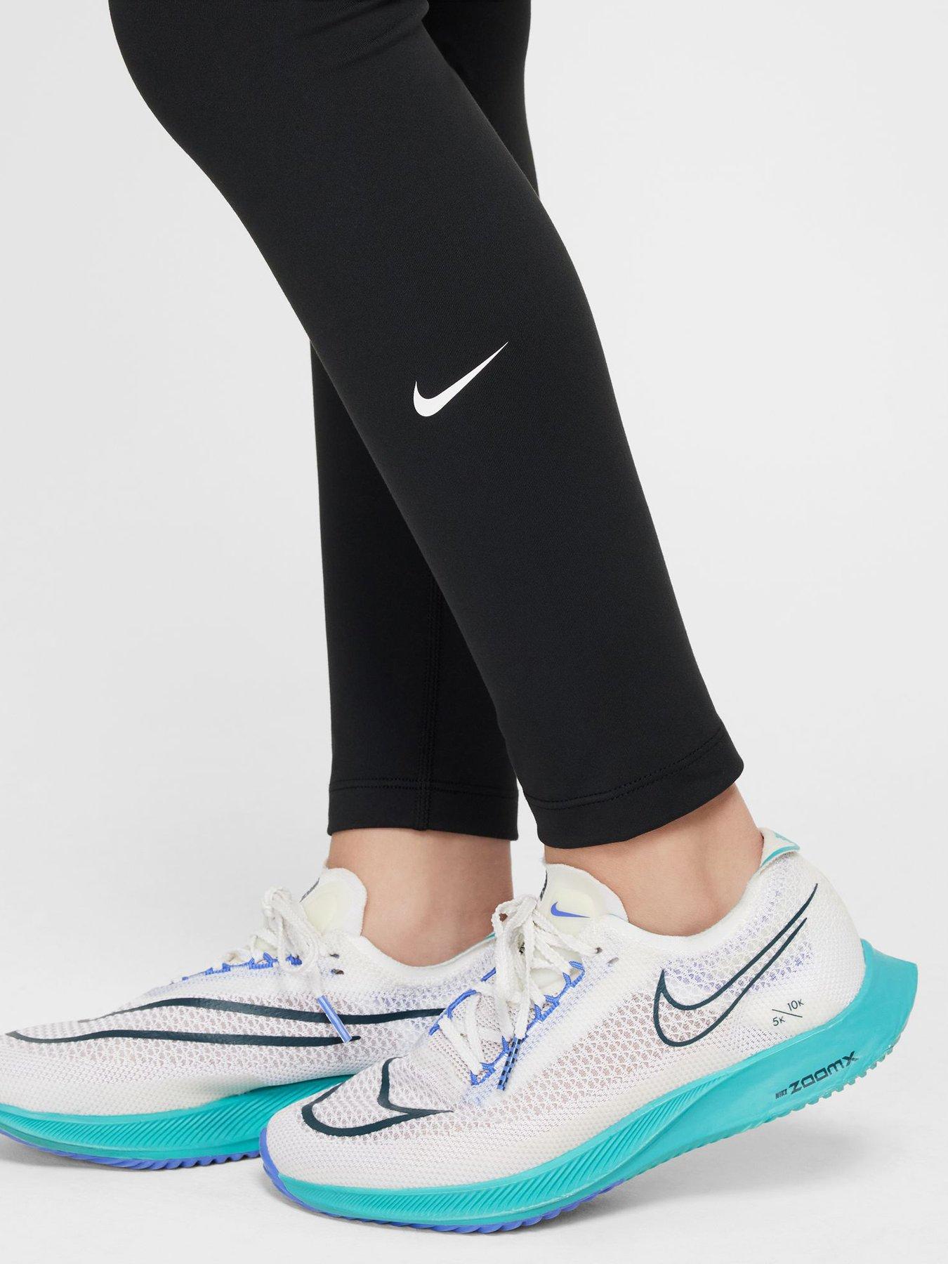 Image 4 of 4 of Nike Girls Dri-FIT Training High Waisted Leggings - Black
