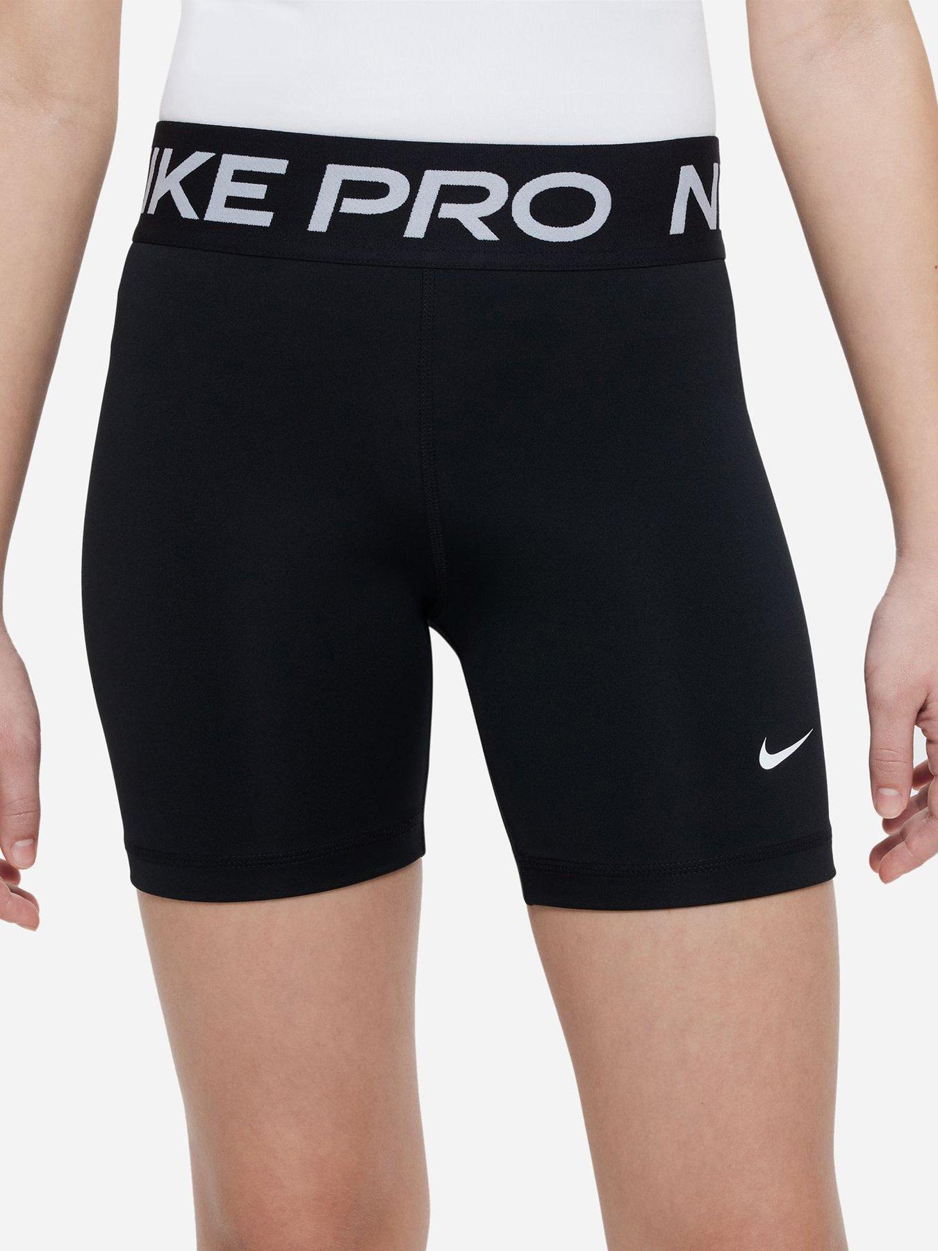 Image 4 of 6 of Nike Junior Girls Training Dri-FIT 5 Inch Shorts - Black