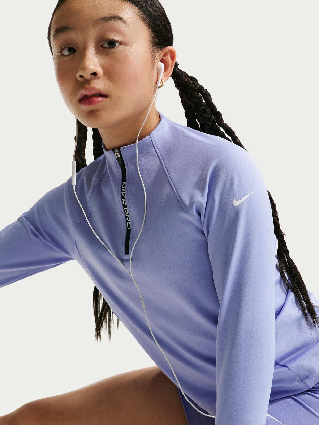 Image 5 of 5 of Nike Junior Girls Training Dri-FIT 5 Inch Shorts - Purple