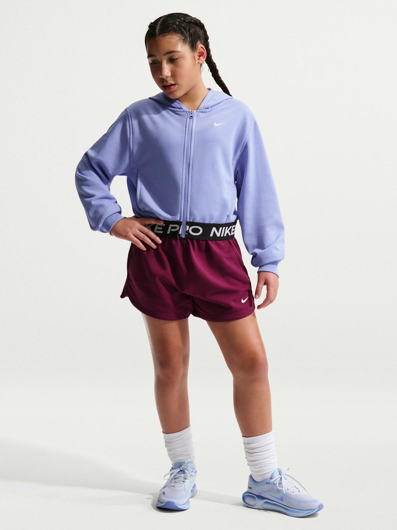 Nike Junior Girls Training Dri-Fit Full Zip Hoodie - Blue