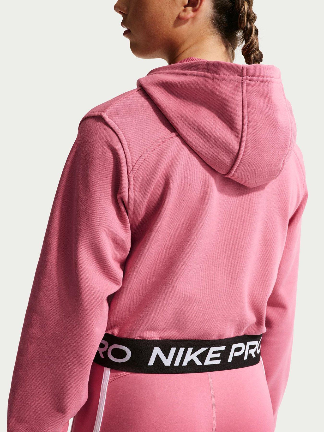 Image 2 of 5 of Nike Junior Girls Training Dri-FIT Full Zip Hoodie - Pink