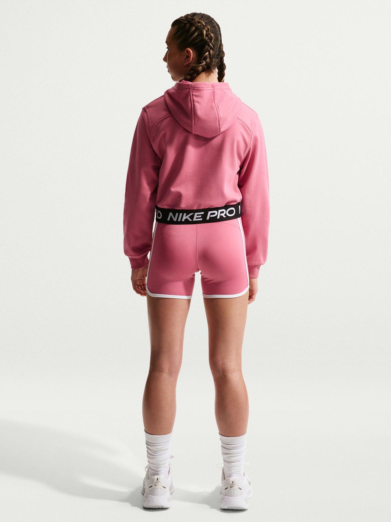 Image 3 of 5 of Nike Junior Girls Training Dri-FIT Full Zip Hoodie - Pink