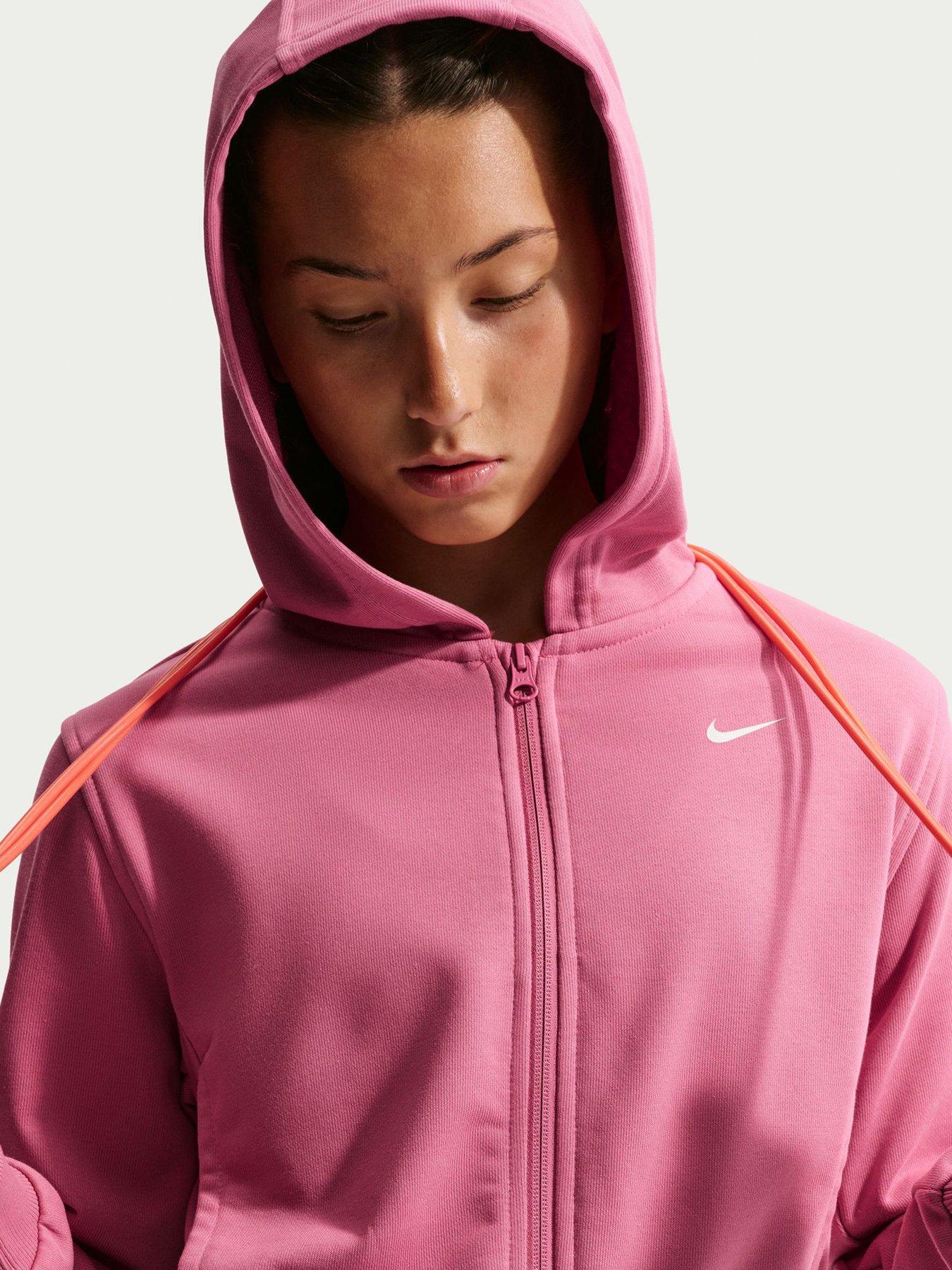 Image 5 of 5 of Nike Junior Girls Training Dri-FIT Full Zip Hoodie - Pink