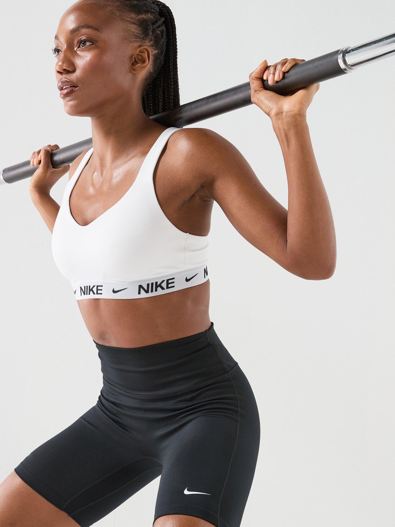 Image 5 of 6 of Nike Womens Training Dri-FIT One High Rise 8 Inch Bike Shorts - Black/White