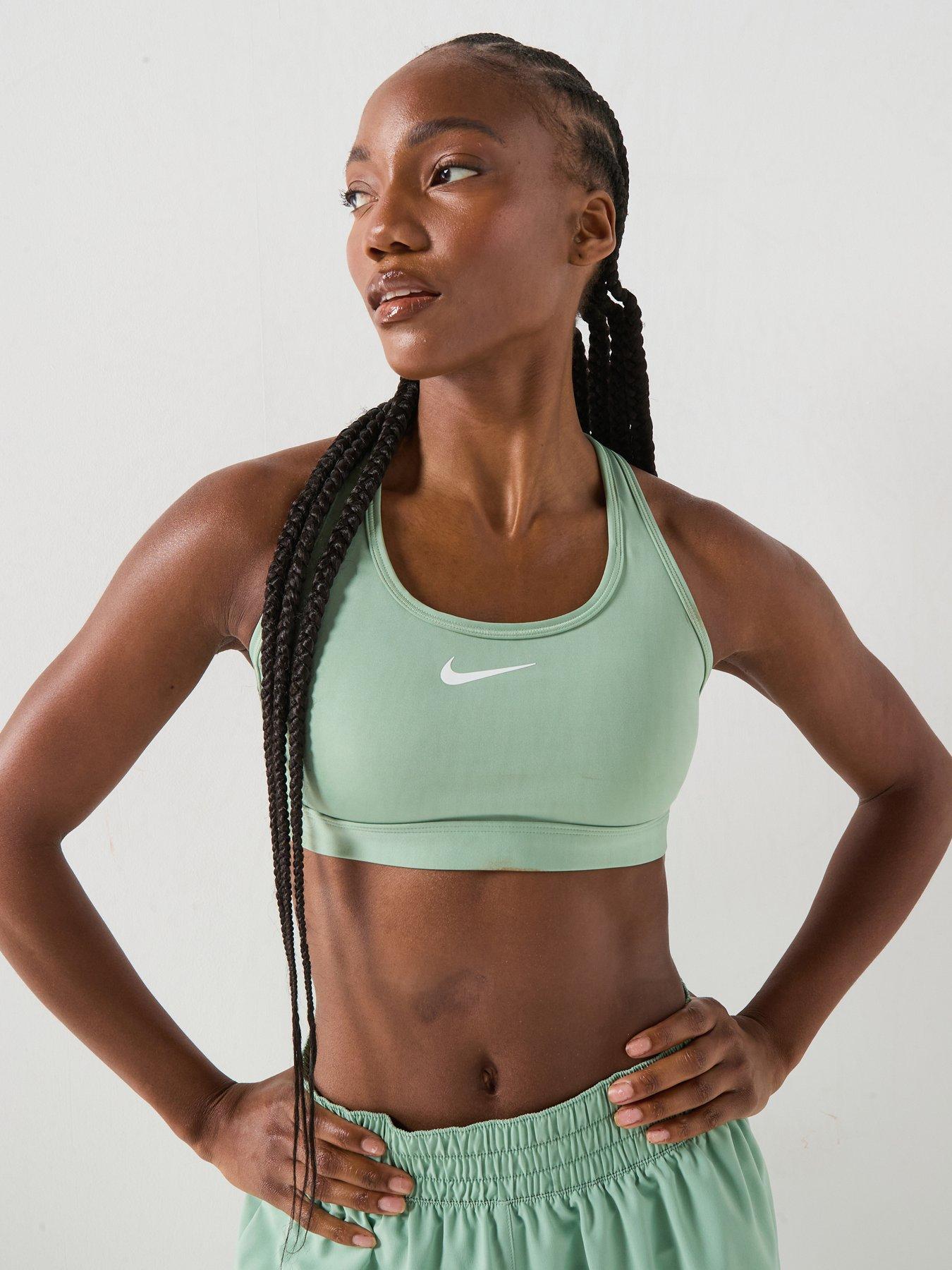Nike Womens Training Swoosh Medium Support Sports Bra, Steam/White, Size Xs, Women