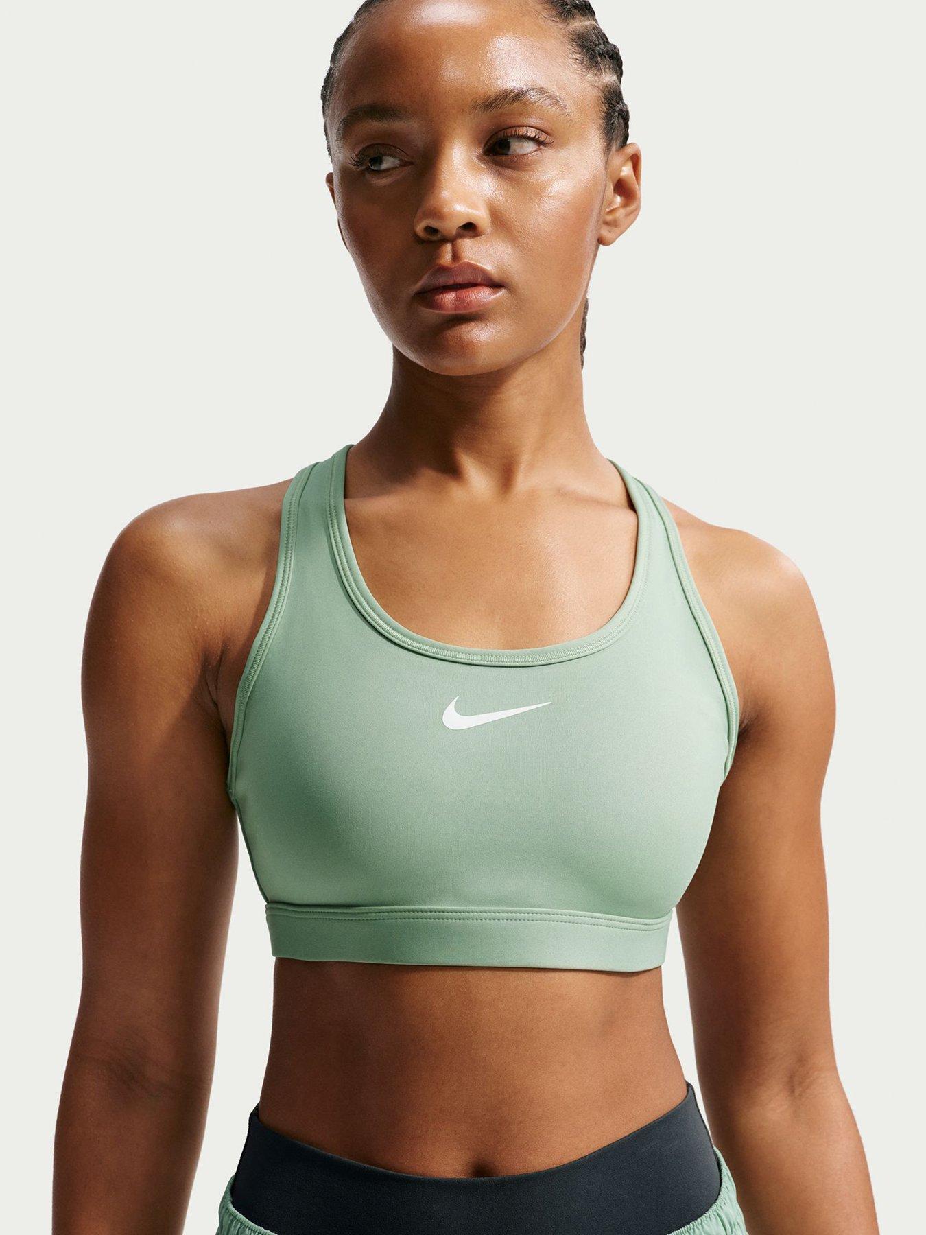 Nike Womens Training Swoosh Medium Support Sports Bra - Green
