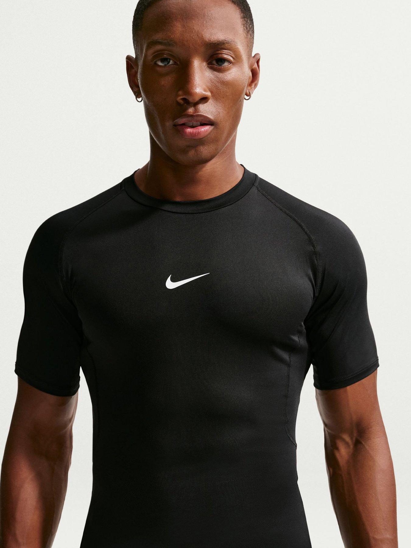 Nike Mens Training Dri-FIT Tight Short Sleeve Fitness Top - Black