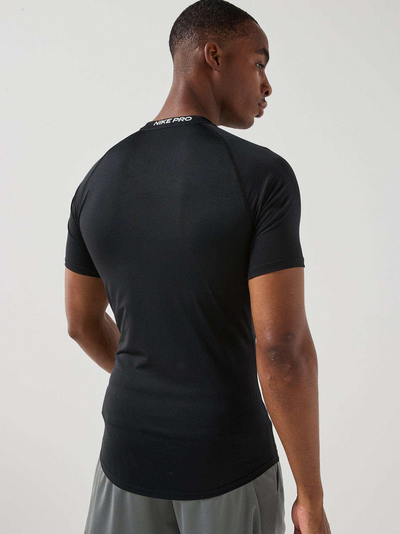 Image 2 of 7 of Nike Mens Training Dri-FIT Tight Short Sleeve Fitness Top - Black