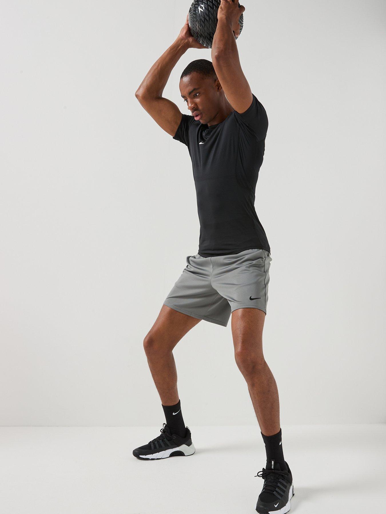 Image 3 of 7 of Nike Mens Training Dri-FIT Tight Short Sleeve Fitness Top - Black