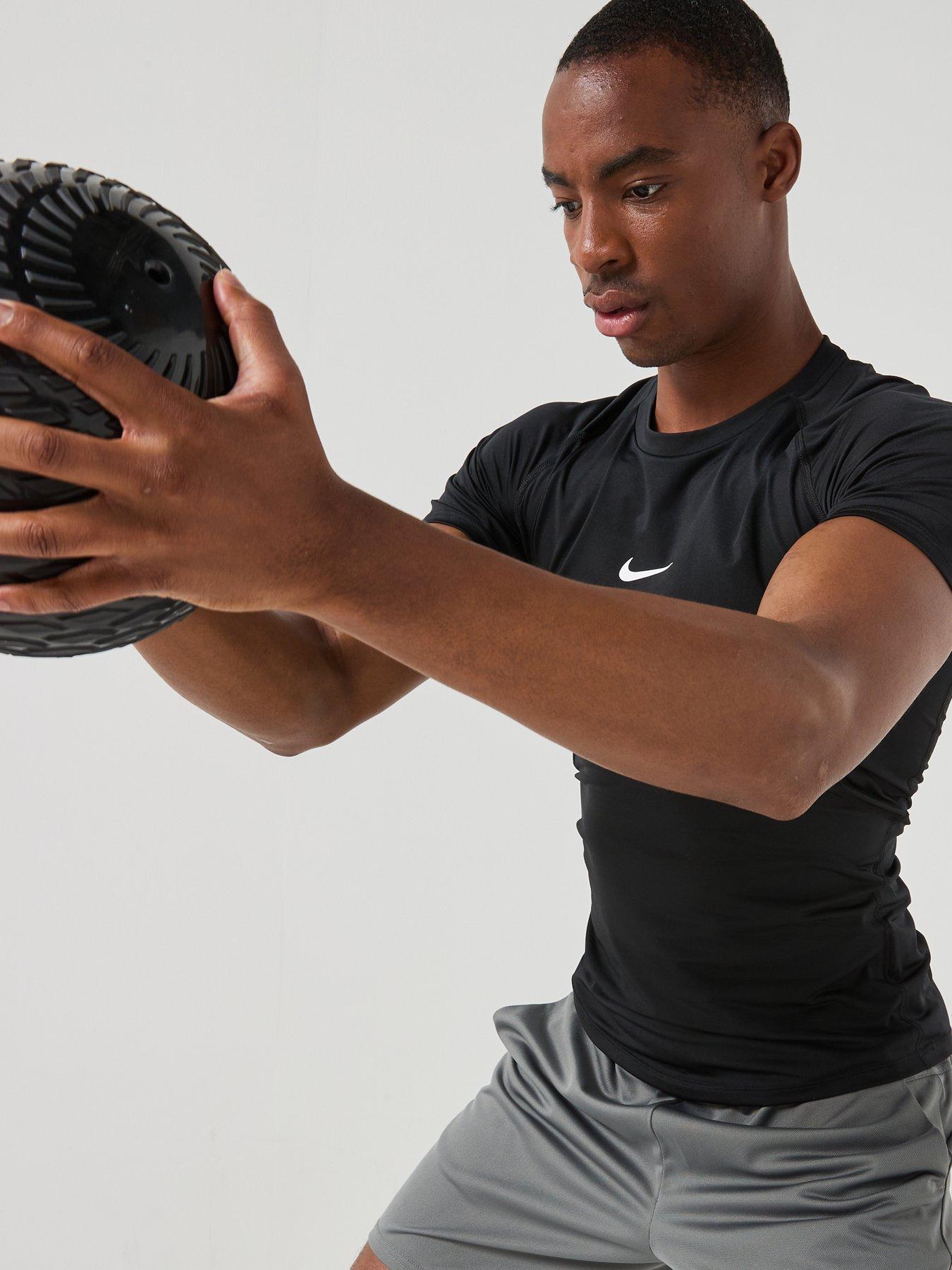 Image 4 of 7 of Nike Mens Training Dri-FIT Tight Short Sleeve Fitness Top - Black