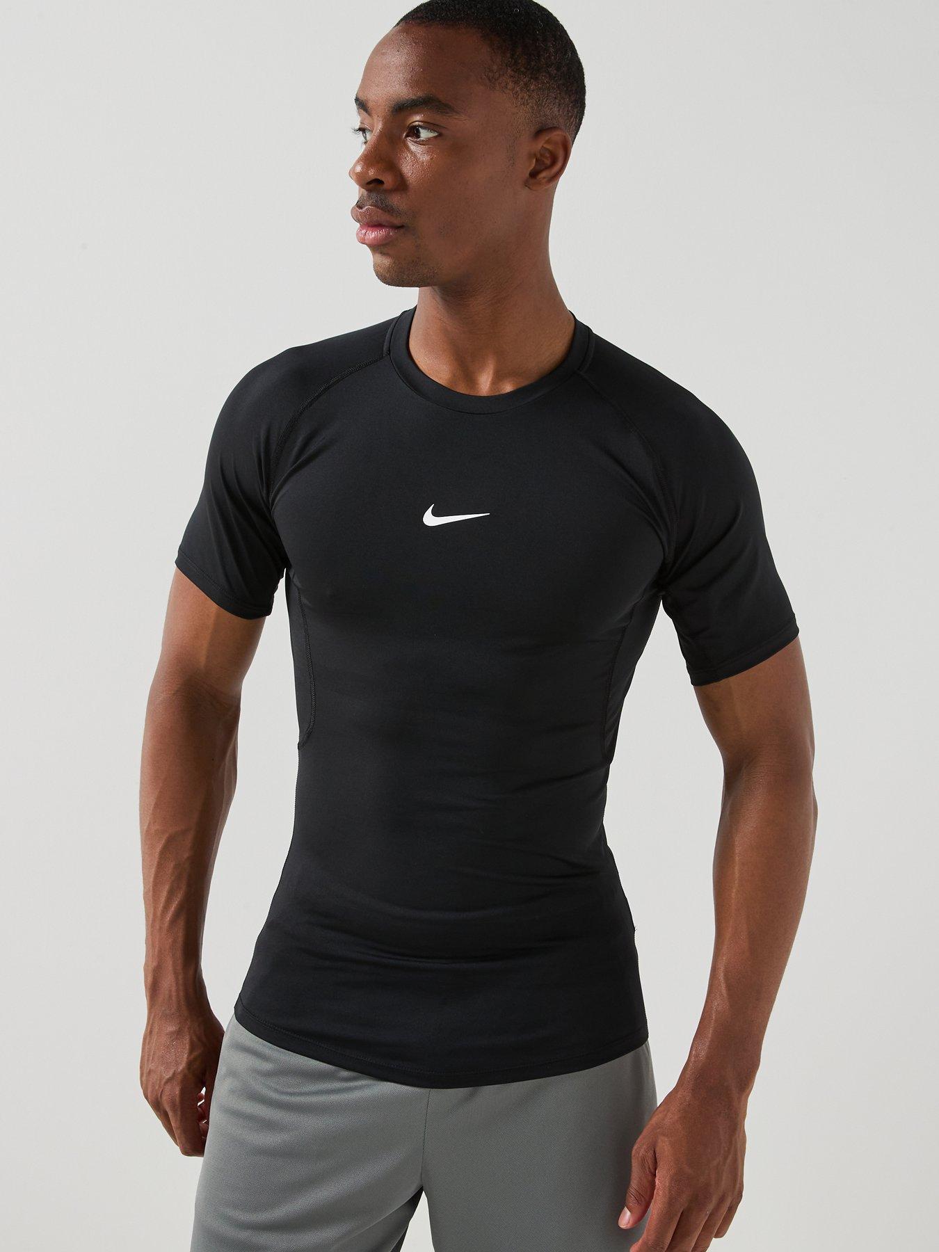 Image 5 of 7 of Nike Mens Training Dri-FIT Tight Short Sleeve Fitness Top - Black