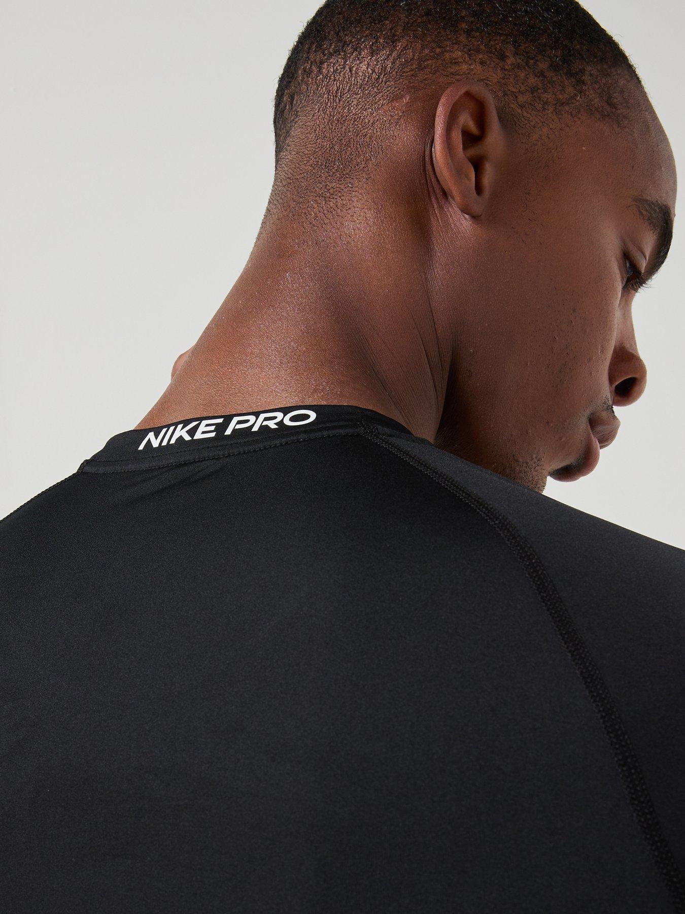 Image 6 of 7 of Nike Mens Training Dri-FIT Tight Short Sleeve Fitness Top - Black