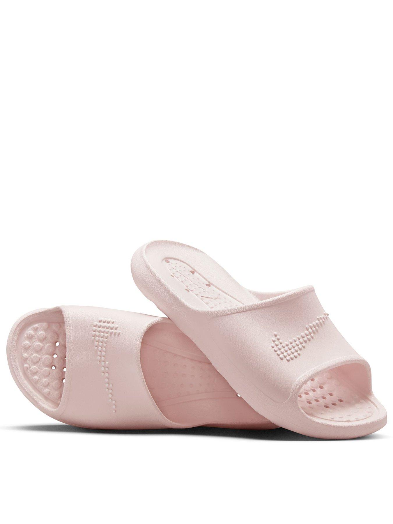 Nike Womens Victori One Slides, Barely Rose/White-Barely Rose, Size 6.5, Women