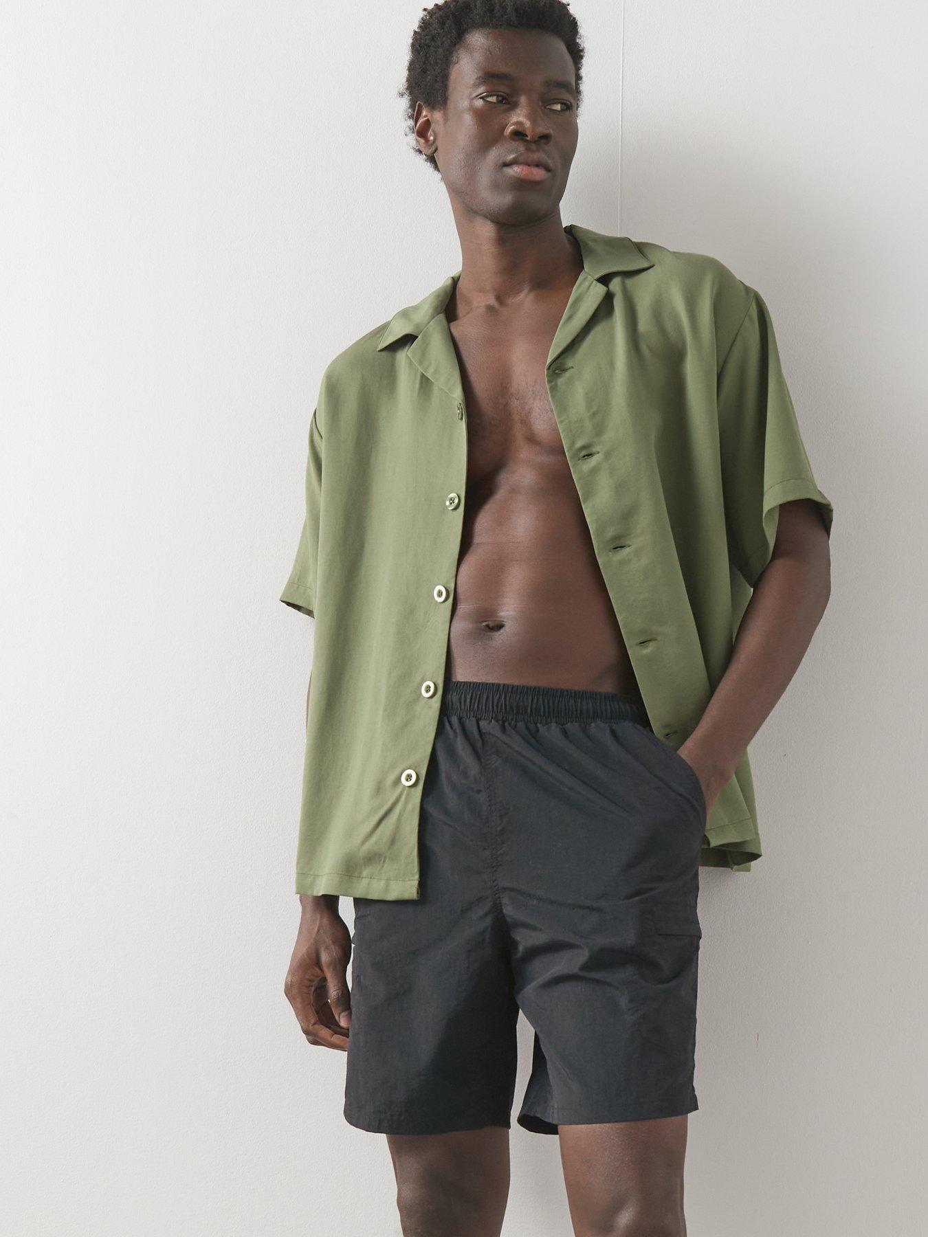 The Very Collection Quick Dry Cargo Swim Shorts - Black