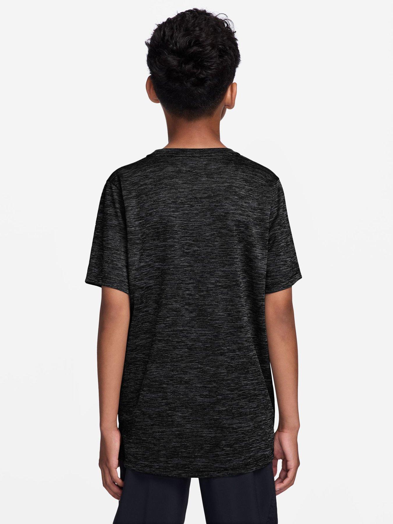 Image 2 of 7 of Nike Boys Junior Dri-FIT Short Sleeve Top - Black