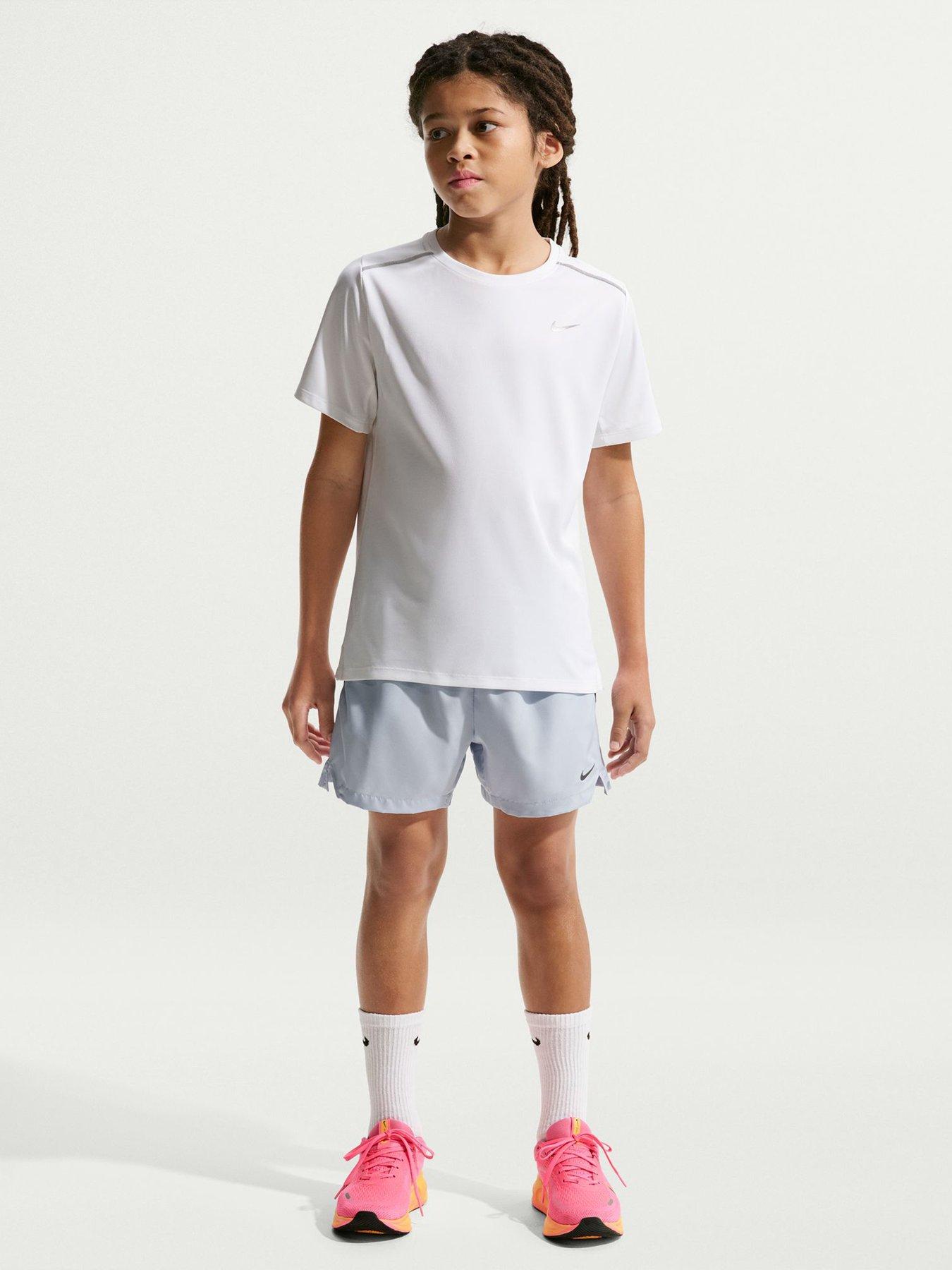 Nike Junior Boys Dri-Fit Short Sleeve Top - White