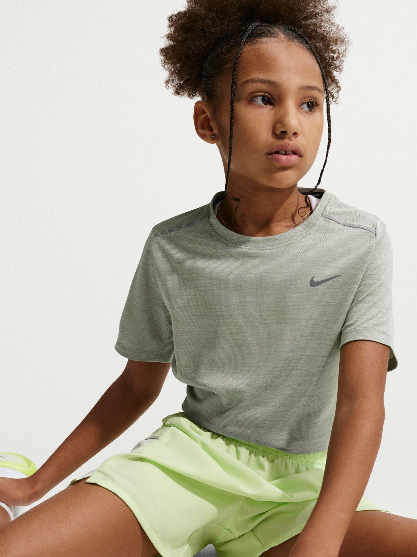 Nike Junior Boys Dri-Fit Short Sleeve Top - Green