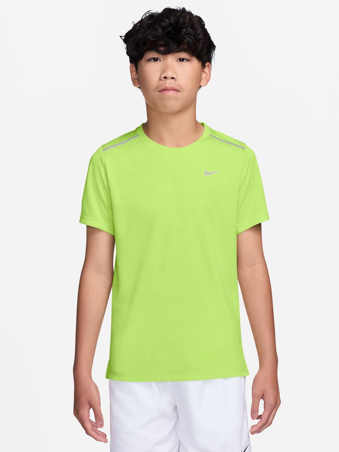 Nike Junior Boys Dri-Fit Short Sleeve Top - Green