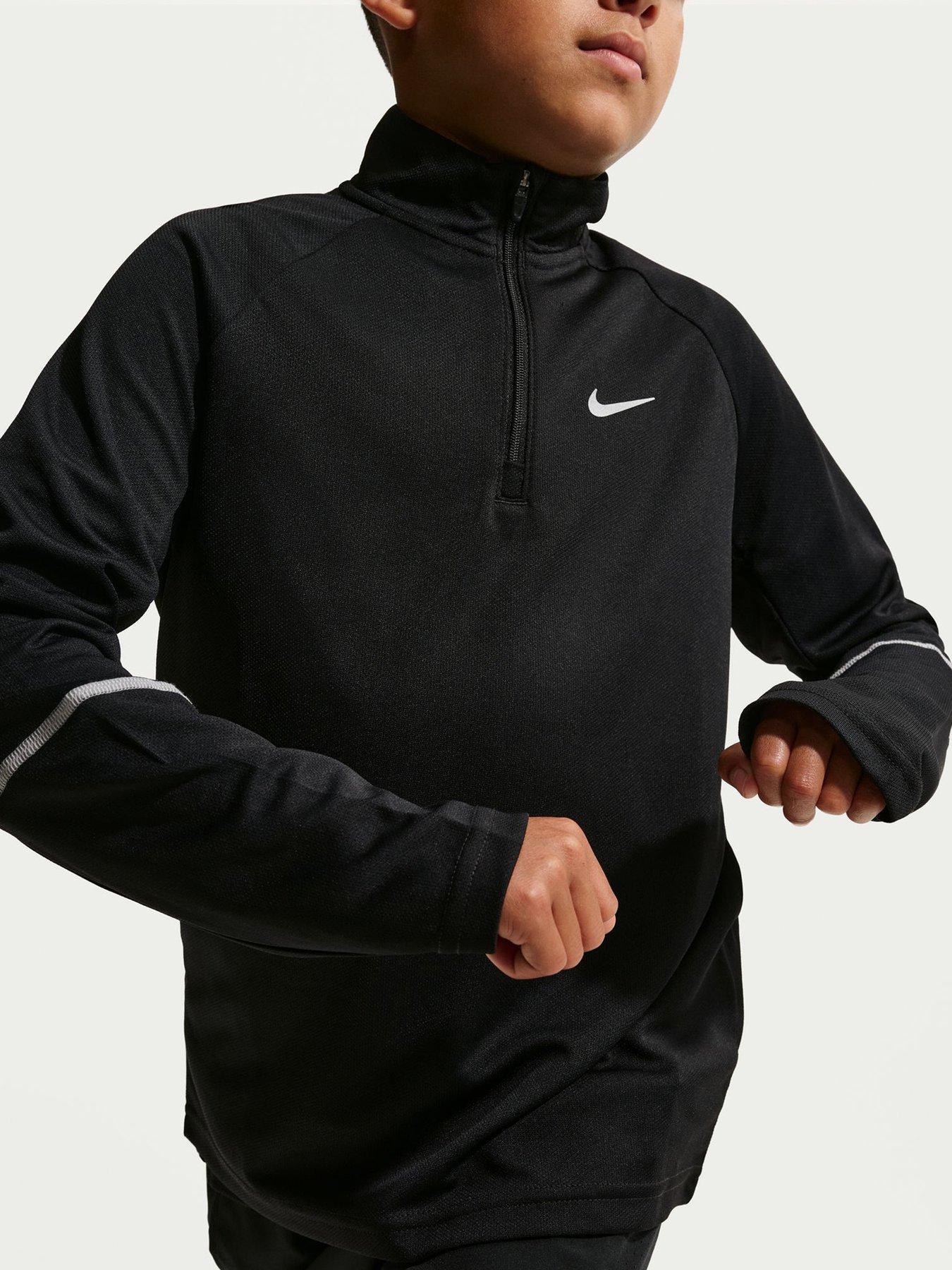 Image 3 of 5 of Nike Junior Boys Dri-FIT 1/2 Zip Top - Black