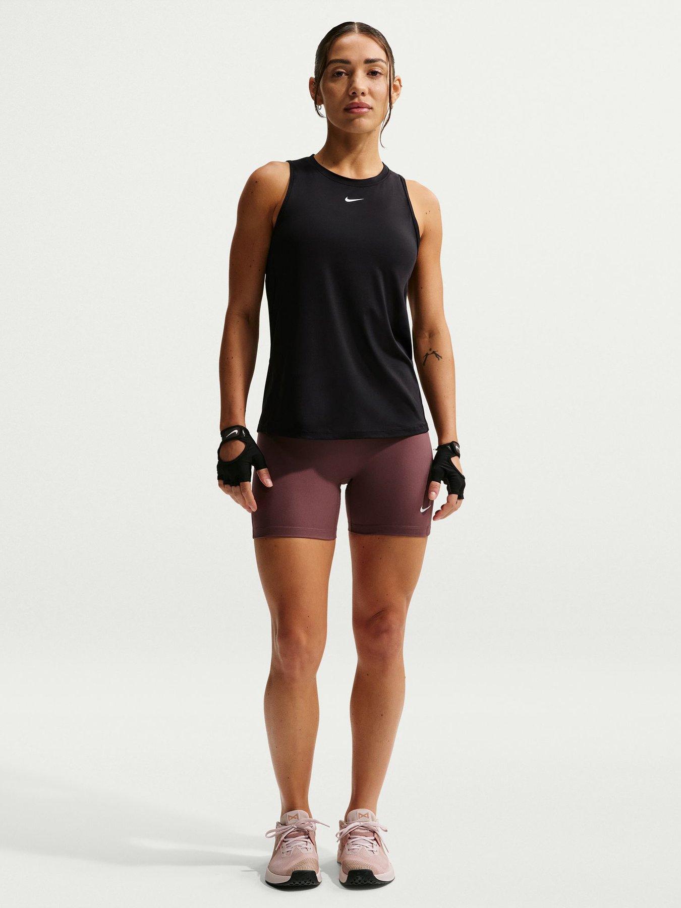 Image 3 of 5 of Nike Womens One Classic Dri-FIT Training Tank Top - Black/White