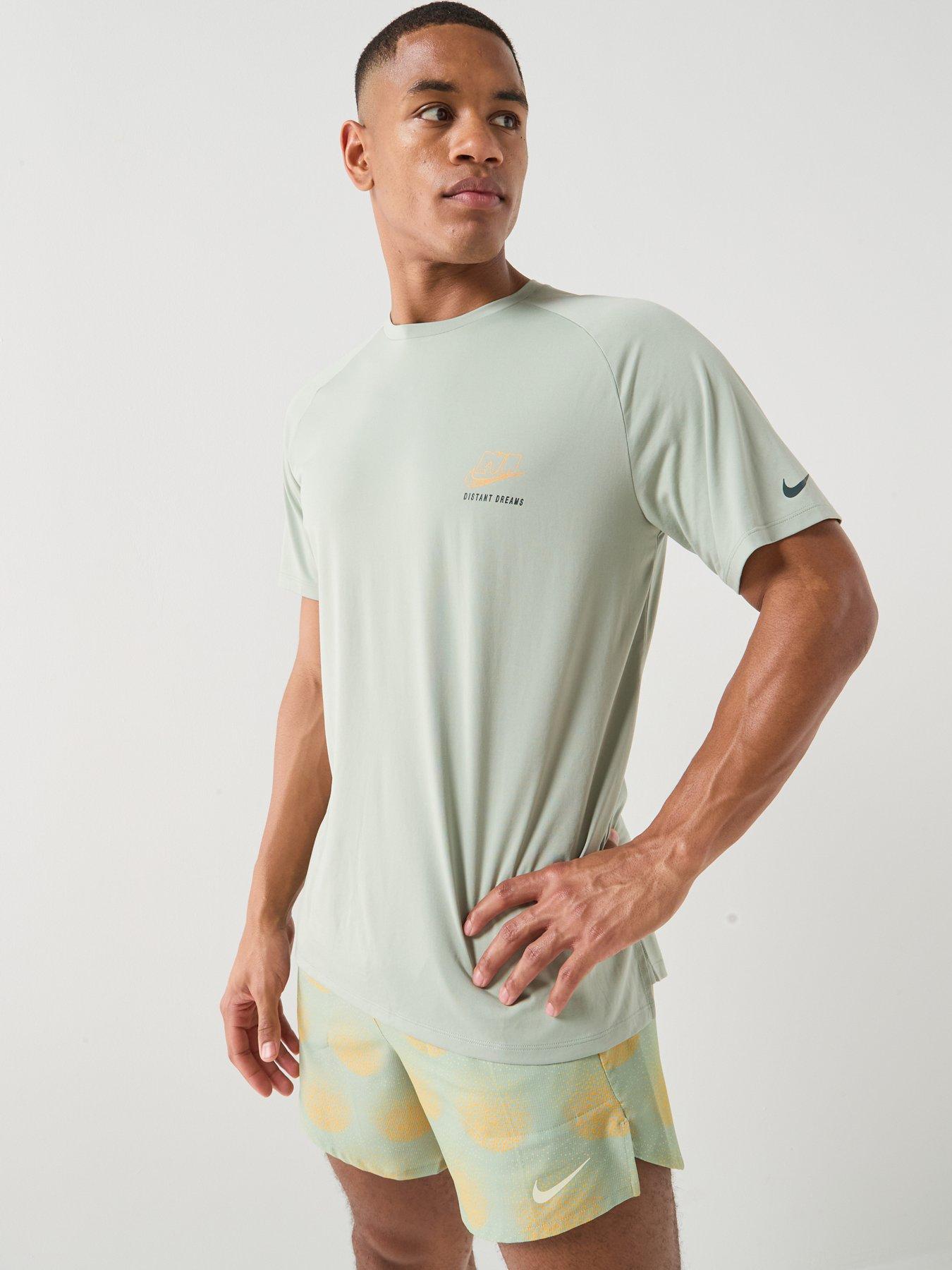 Image 2 of 7 of Nike Mens Running Stride Dri-FIT ADV Short Sleeve Top - Green