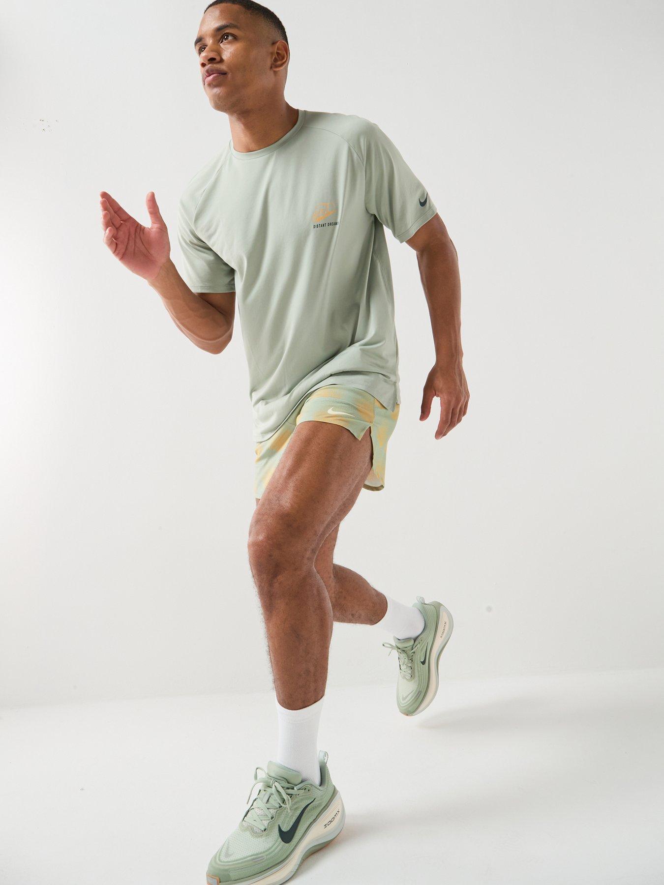 Image 3 of 7 of Nike Mens Running Stride Dri-FIT ADV Short Sleeve Top - Green