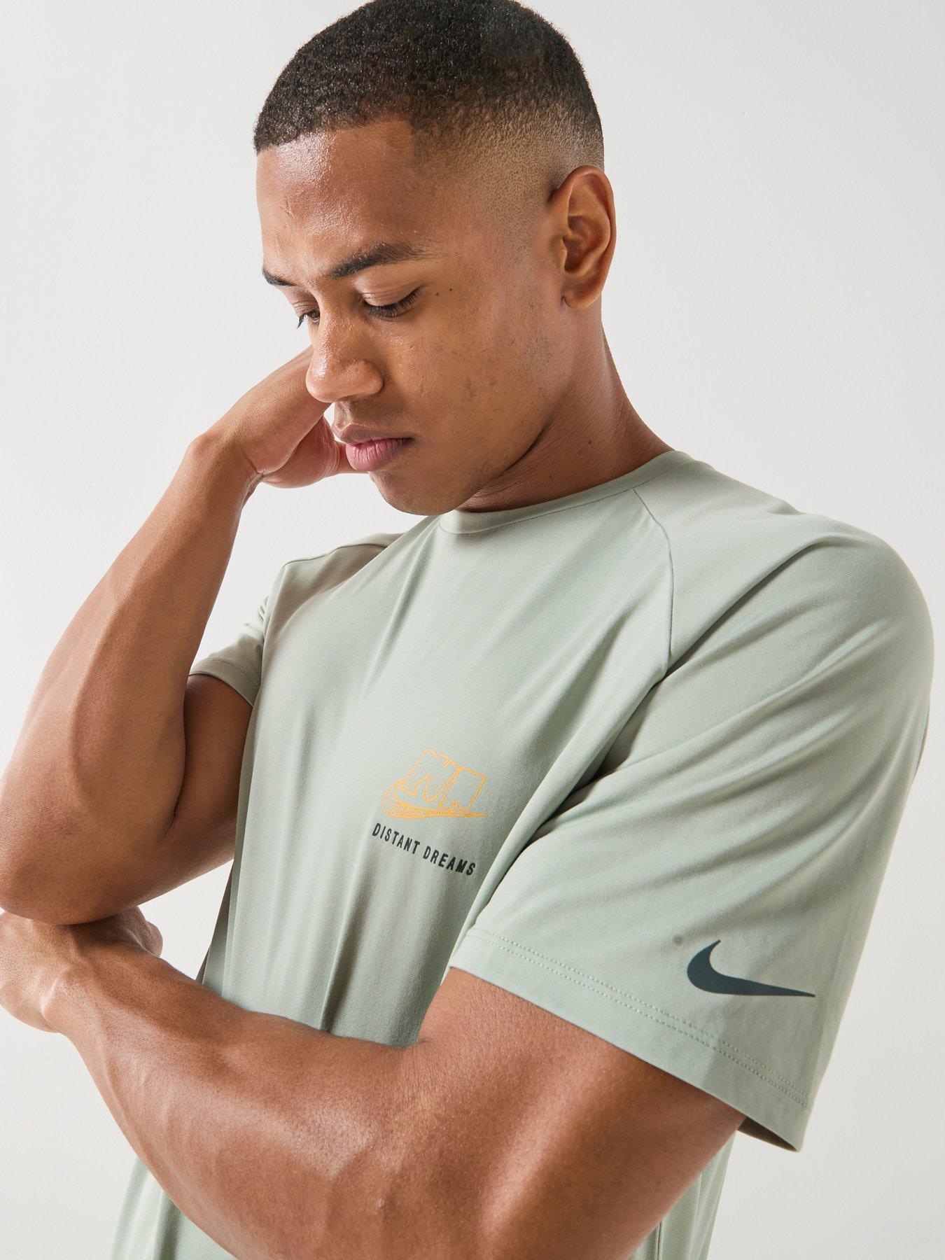 Image 4 of 7 of Nike Mens Running Stride Dri-FIT ADV Short Sleeve Top - Green