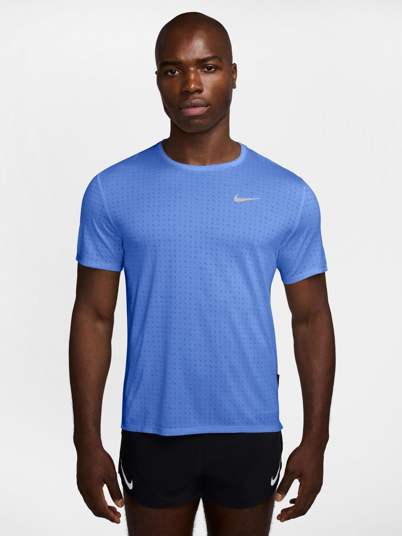 Nike Mens Running Miler Dri-FIT Short Sleeve Top - Blue
