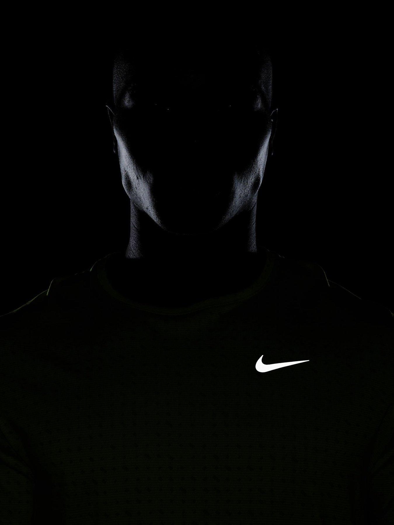Image 6 of 6 of Nike Mens Running Miler Dri-FIT Short Sleeve Top - Yellow