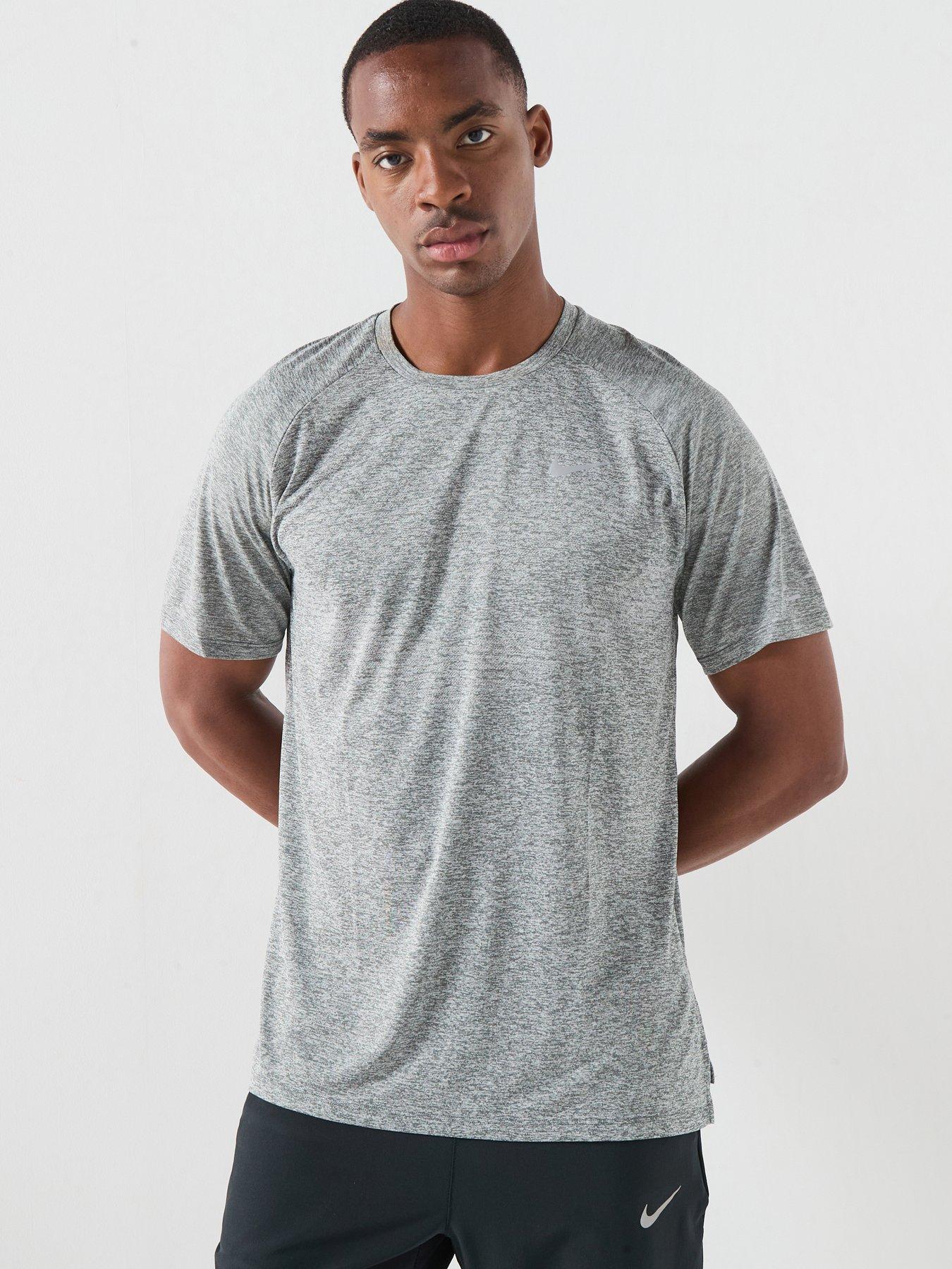 Nike Mens Running Stride Dri-Fit Adv Short Sleeve Top - Grey