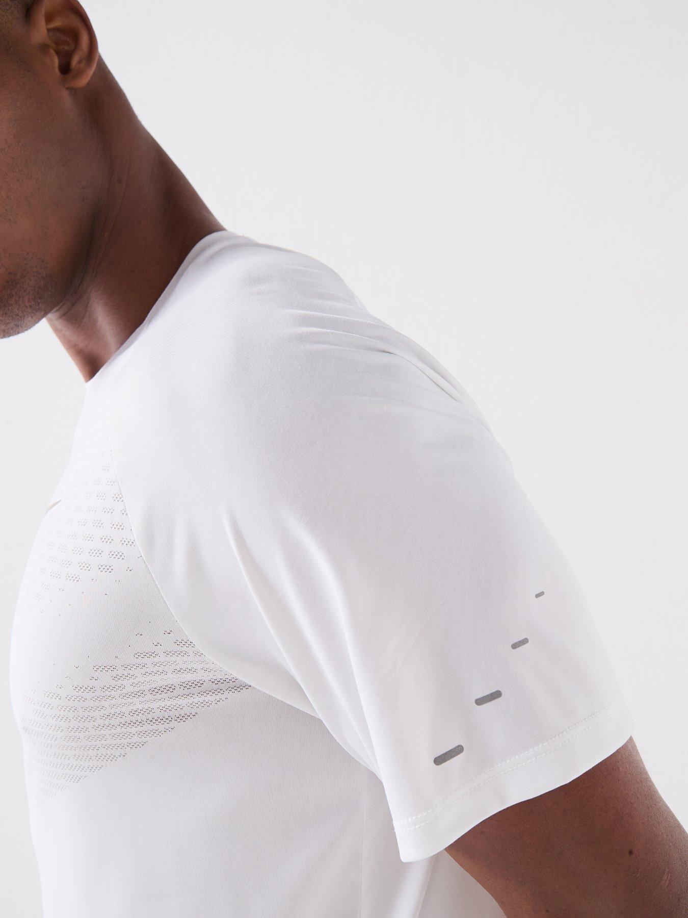 Image 5 of 6 of Nike Mens Running Stride Dri-FIT ADV Short Sleeve Top - White