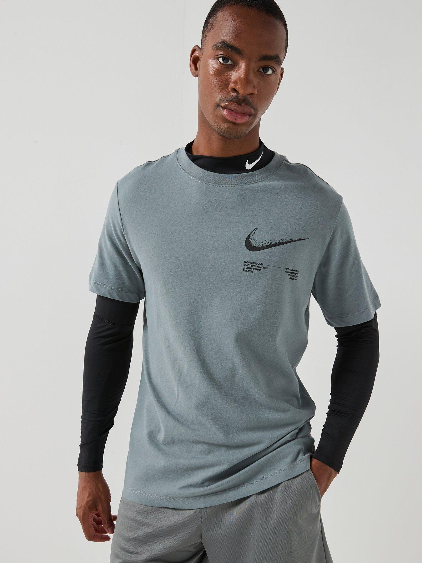 Nike Mens Training Dri-FIT Graphic T-Shirt, Smoke Grey, Size 2Xl, Men