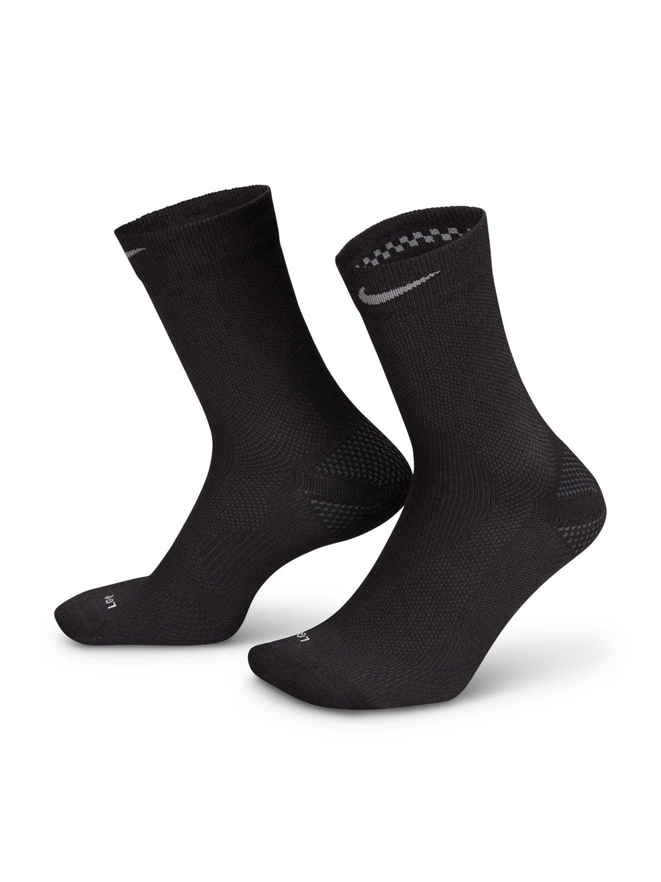 Nike Unisex Running Lightweight Crew Socks (1 Pair) - Black