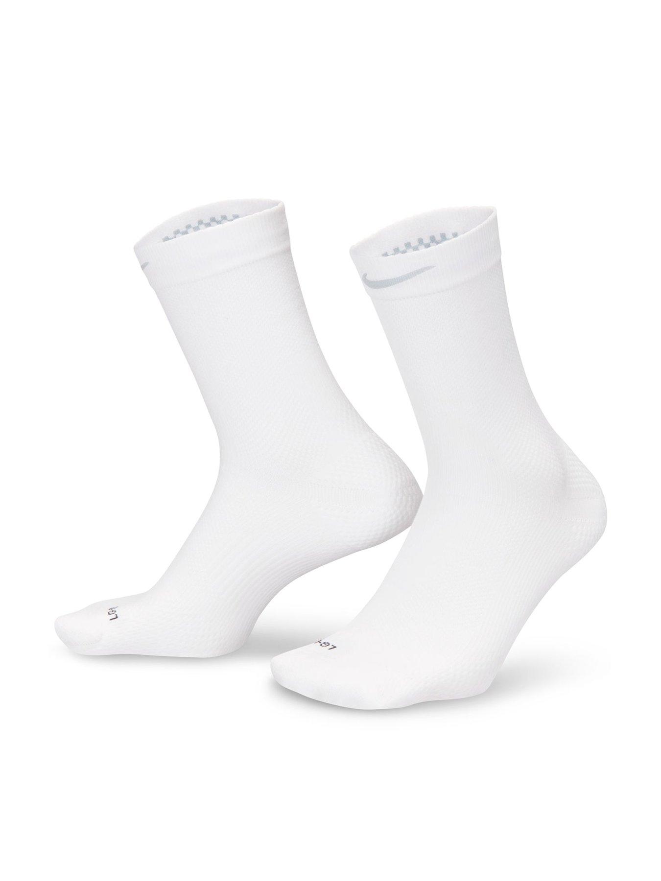 Image 1 of 4 of Nike Unisex Running Lightweight Crew Socks (1 Pair) - White