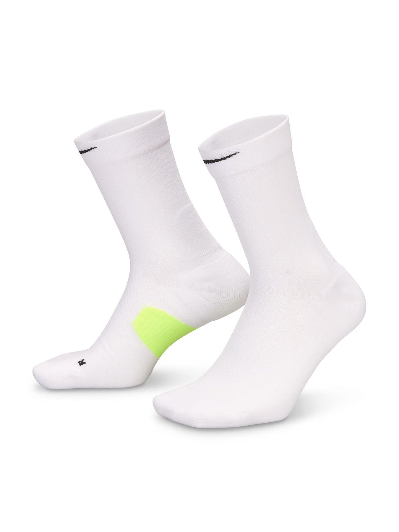 Nike Unisex Running Lightweight Crew Socks (1 Pair) - White
