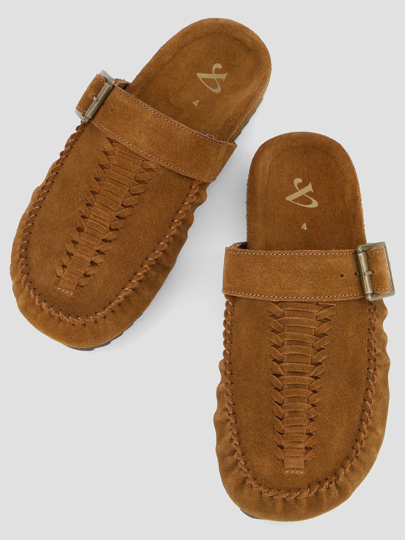 Image 3 of 7 of The Very Collection Real Suede Mule Shoe - Brown
