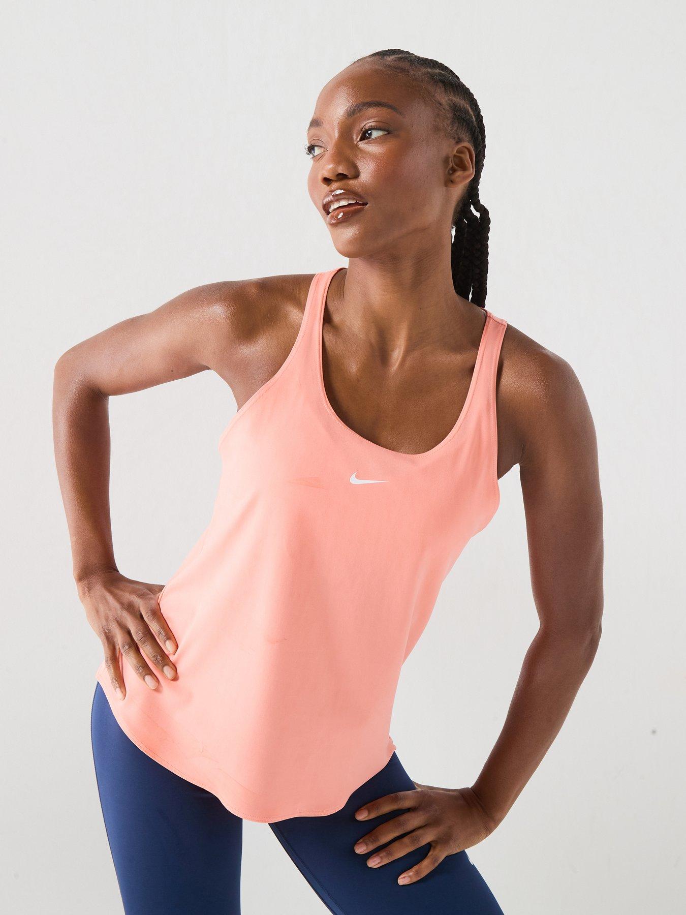 Nike Womens Training Pro Dri-Fit Elastika Tank - Orange