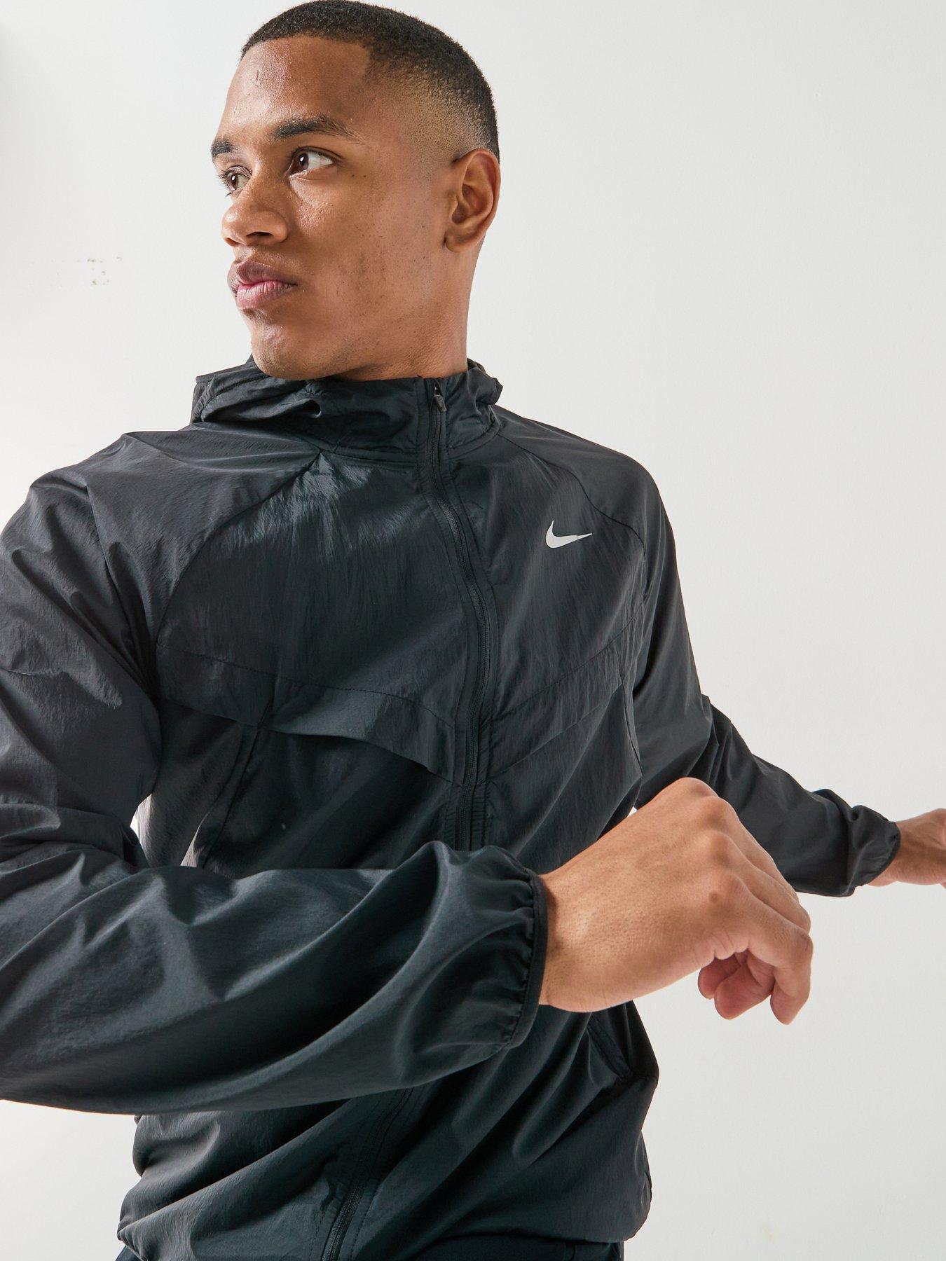 Image 1 of 7 of Nike Mens Repel UV Running Jacket - Black