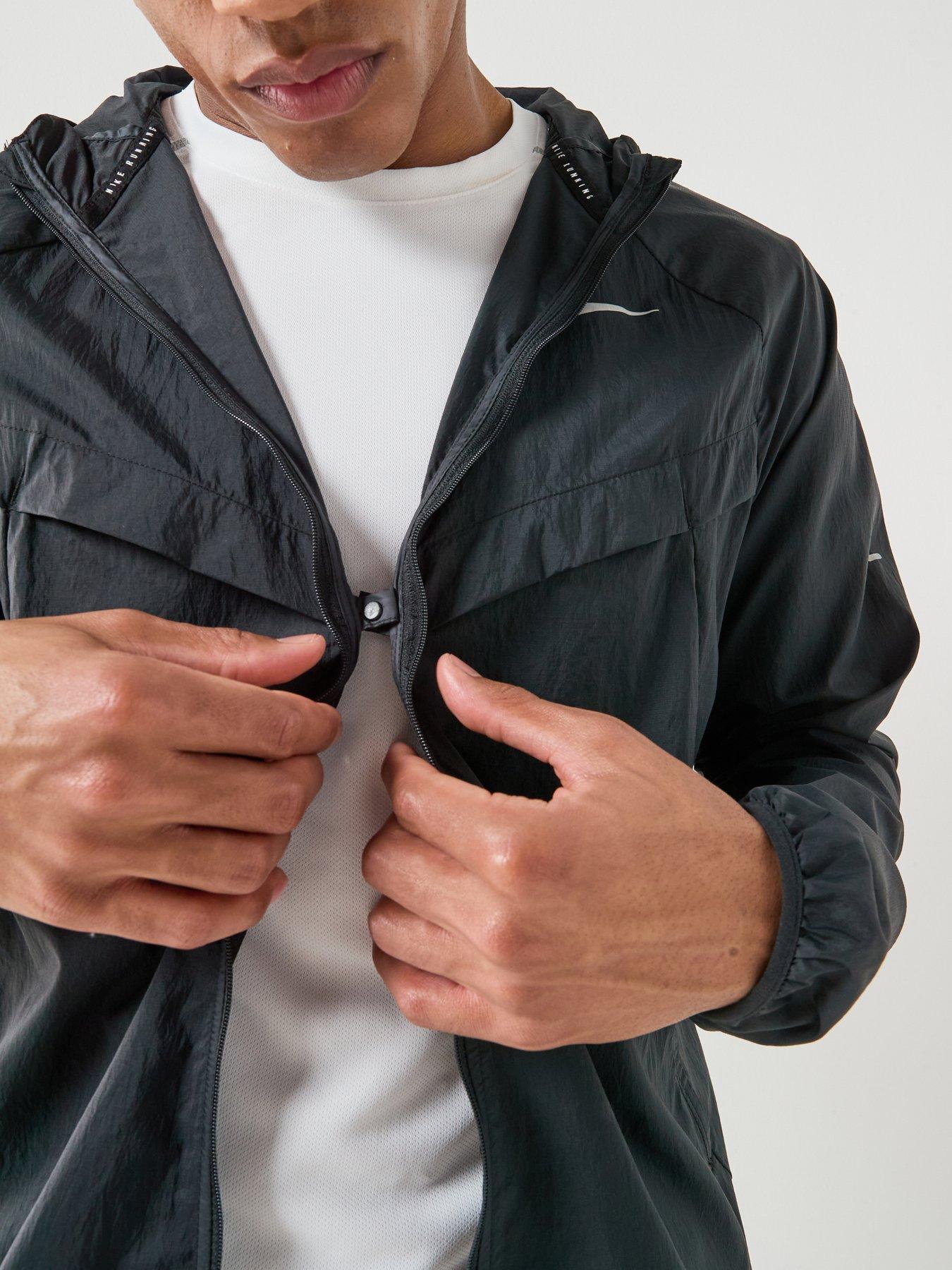 Image 5 of 7 of Nike Mens Repel UV Running Jacket - Black