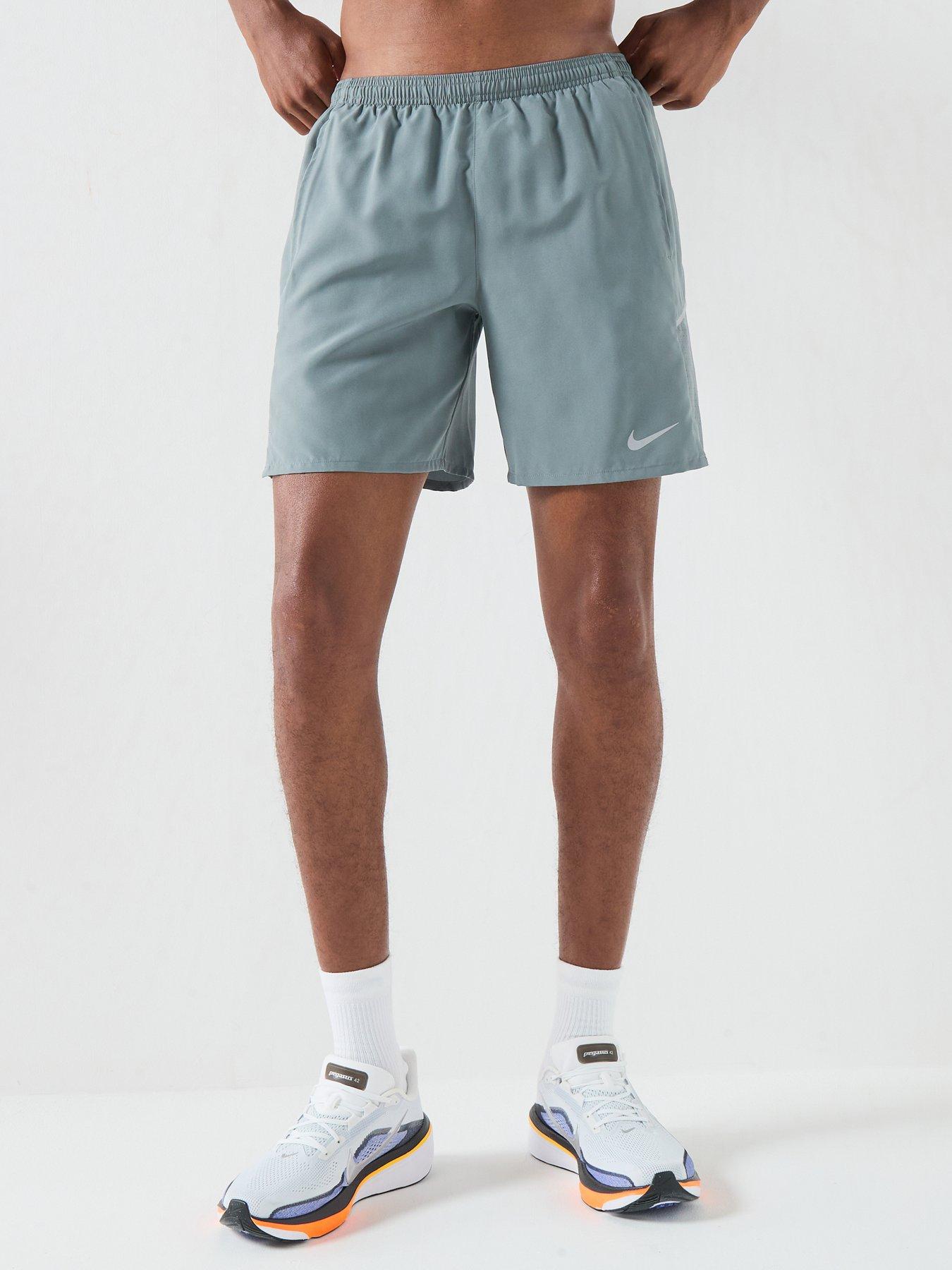 Nike Mens Running Miler Dri-FIT 7 Inch Brief Lined Shorts - Grey